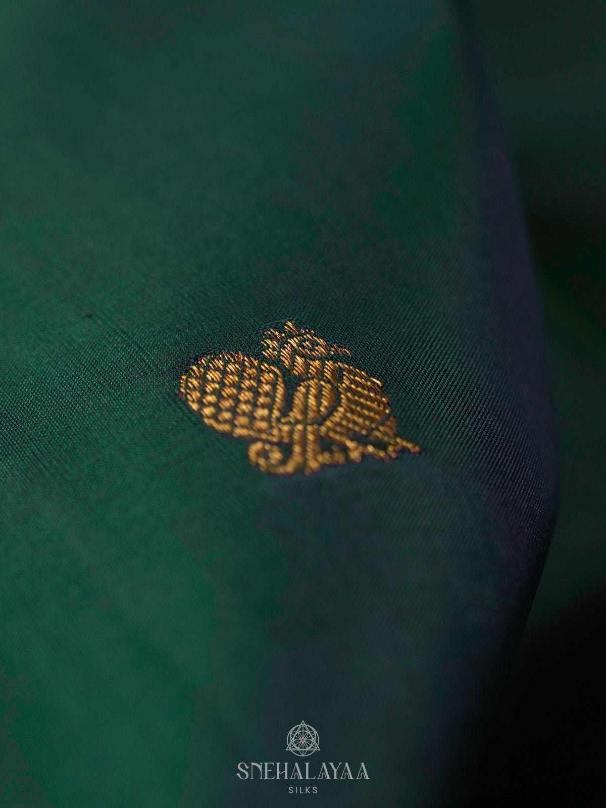 Forest Green Kanjivaram Silk Saree