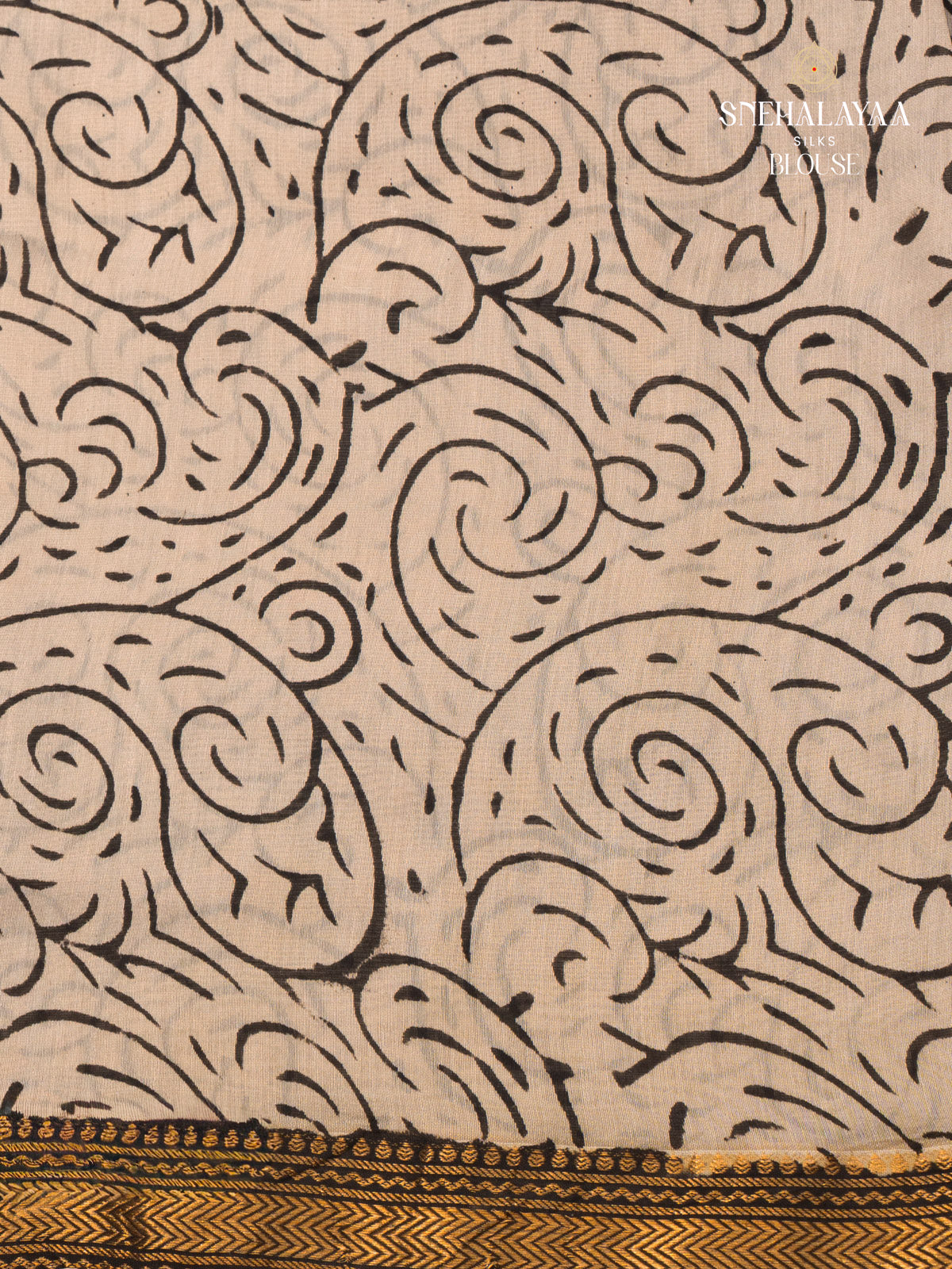 Black Chanderi Saree