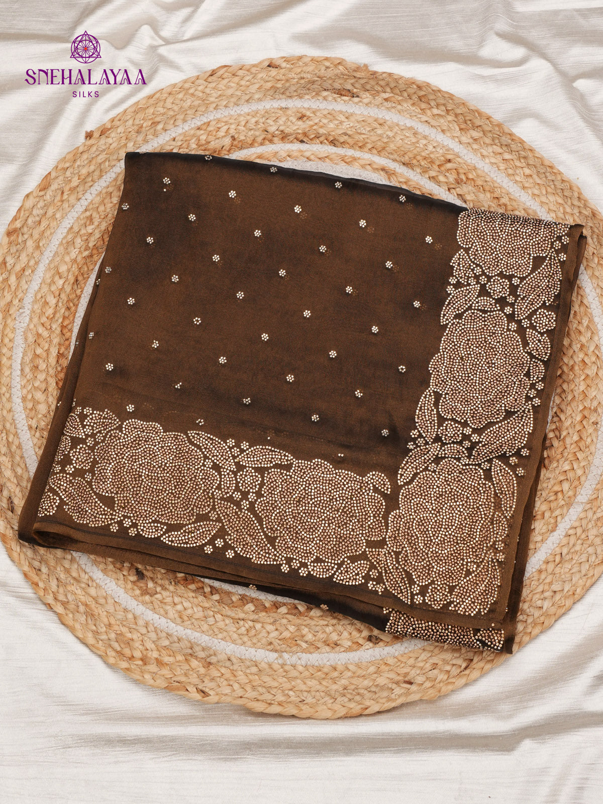 Brown Designer Saree