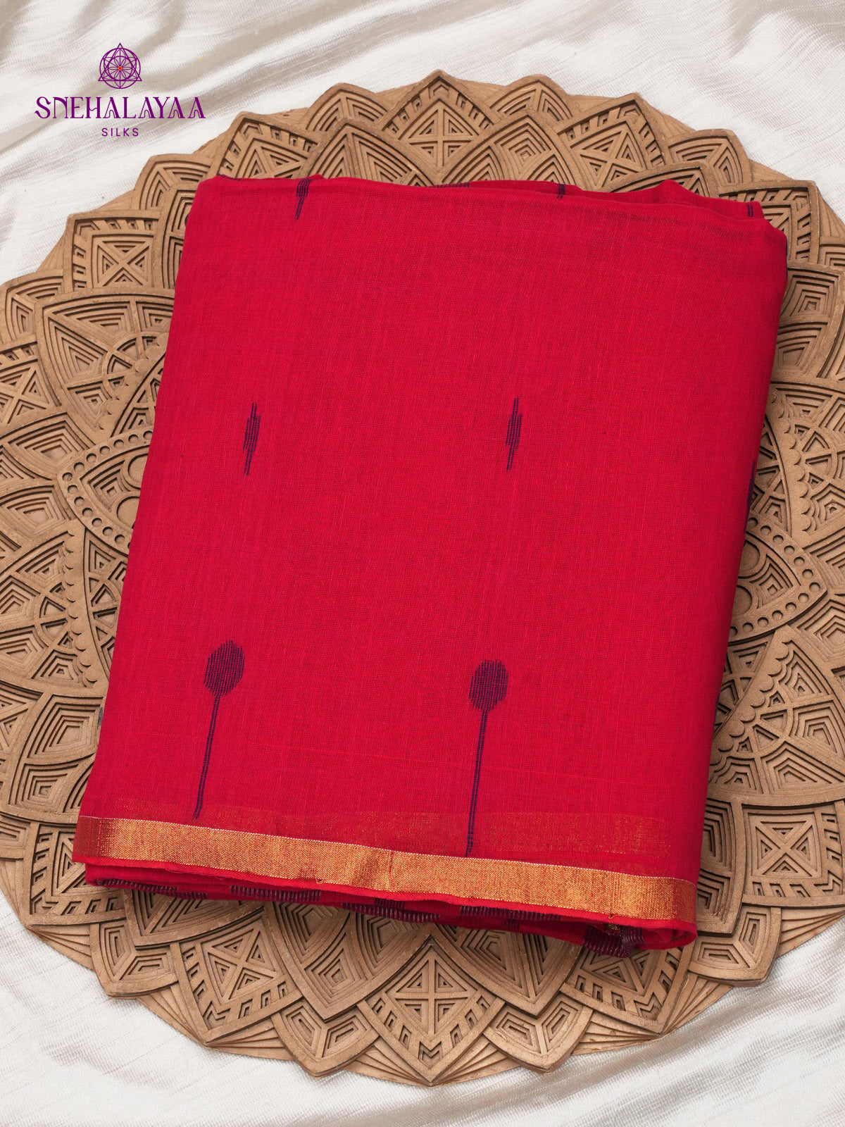 Rani Pink Khadi Cotton Saree
