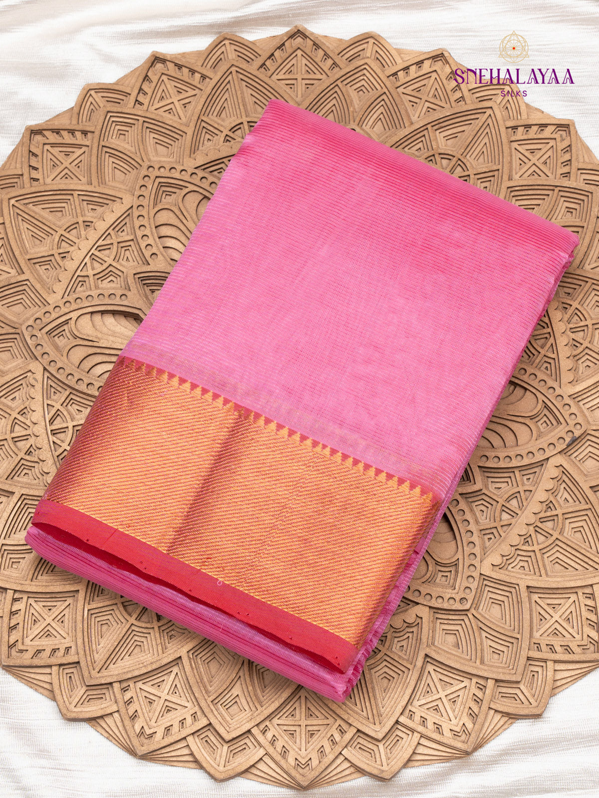 Light Pink Mangalagiri Silk Cotton Saree