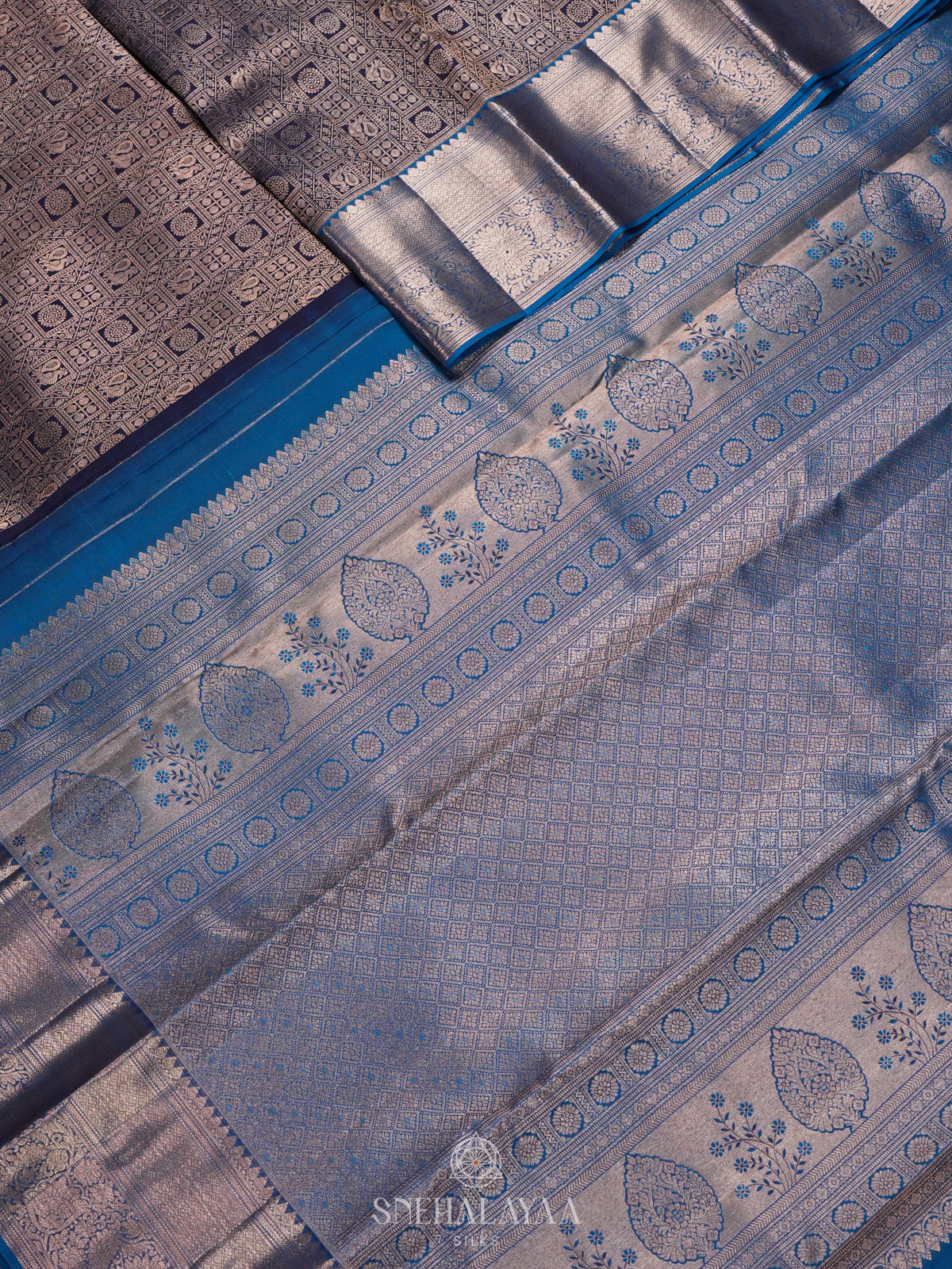 Grey Kanjivaram Silk Saree
