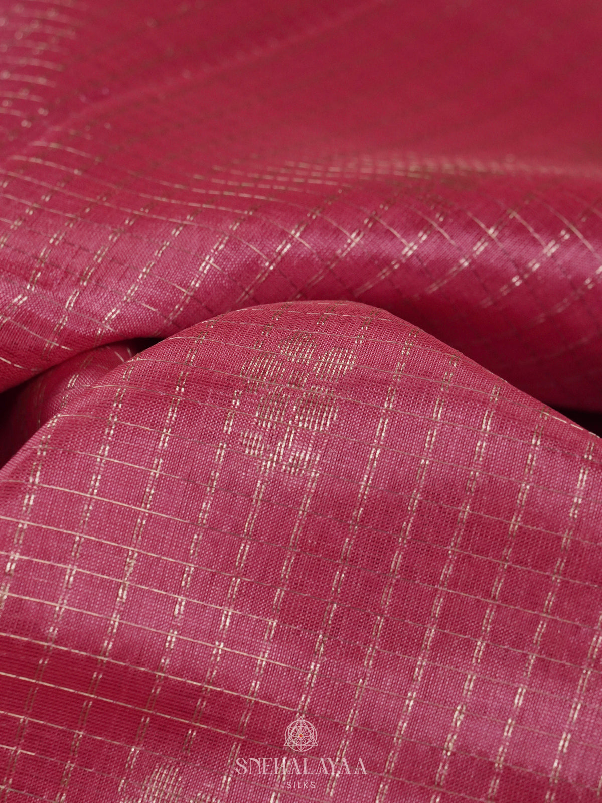 Pink Mangalagiri Kuppadam Silk Saree