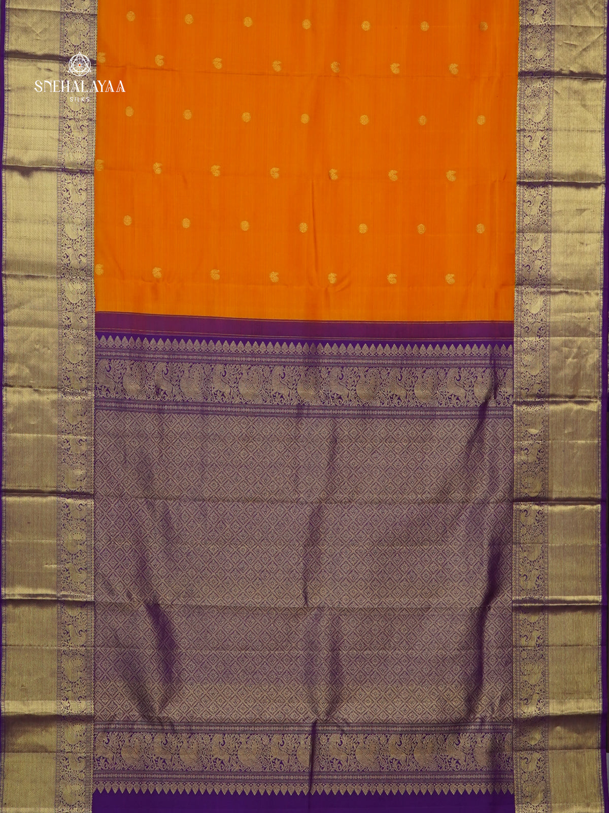 Orange Kanjivaram Silk Saree