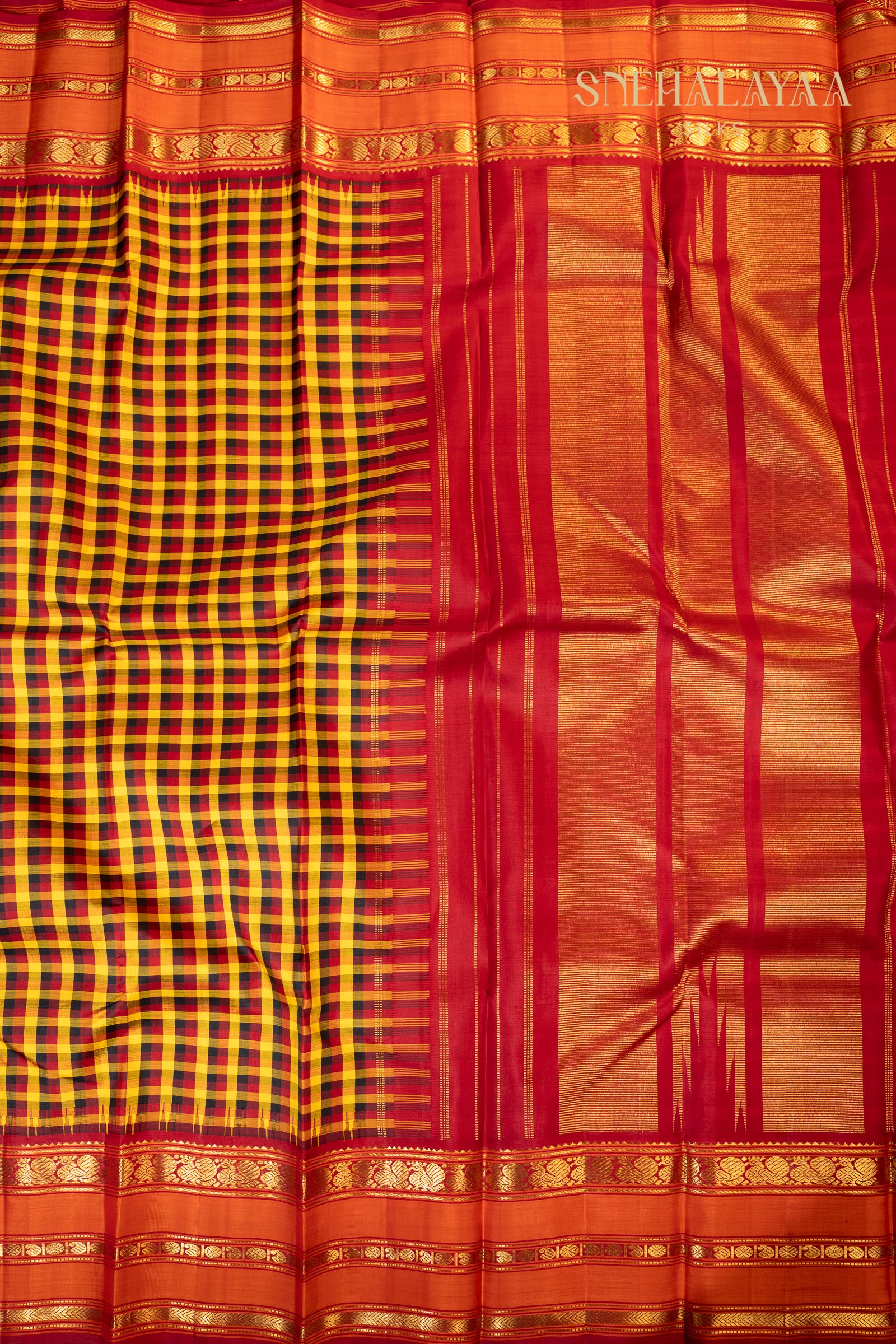 Multicolor Kancheevaram Silk Saree