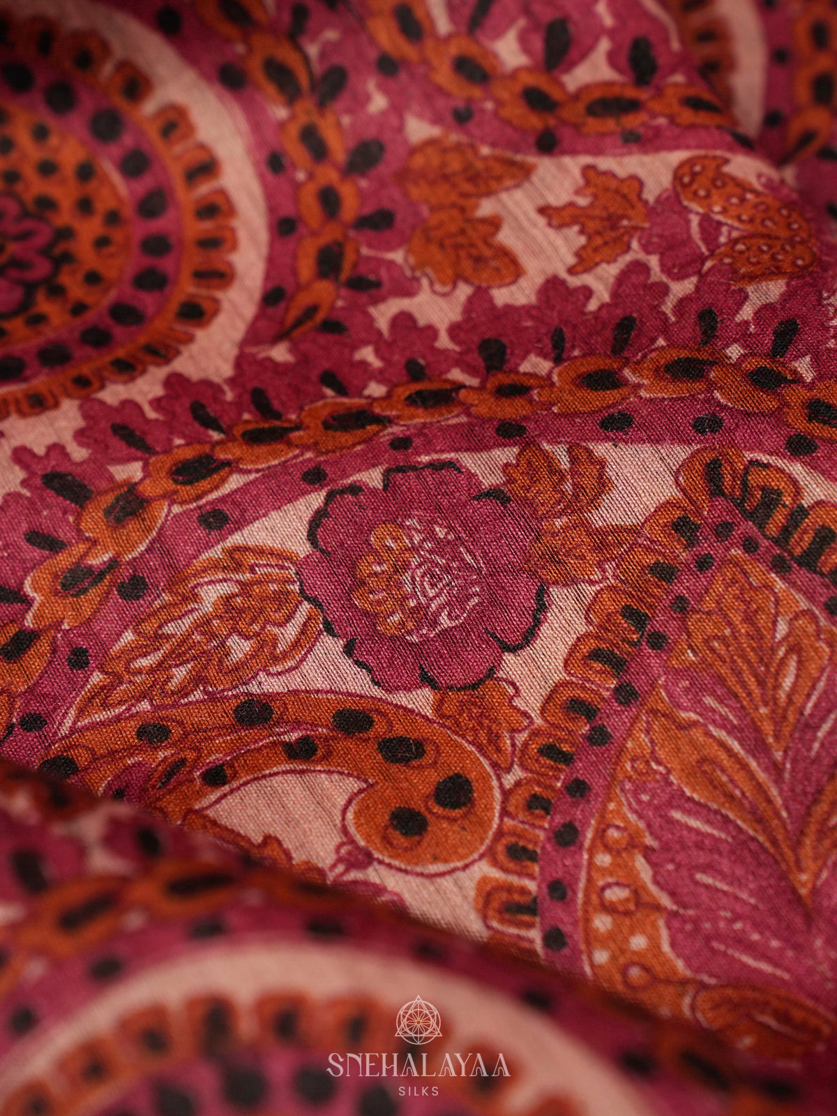 Maroon Chanderi Saree