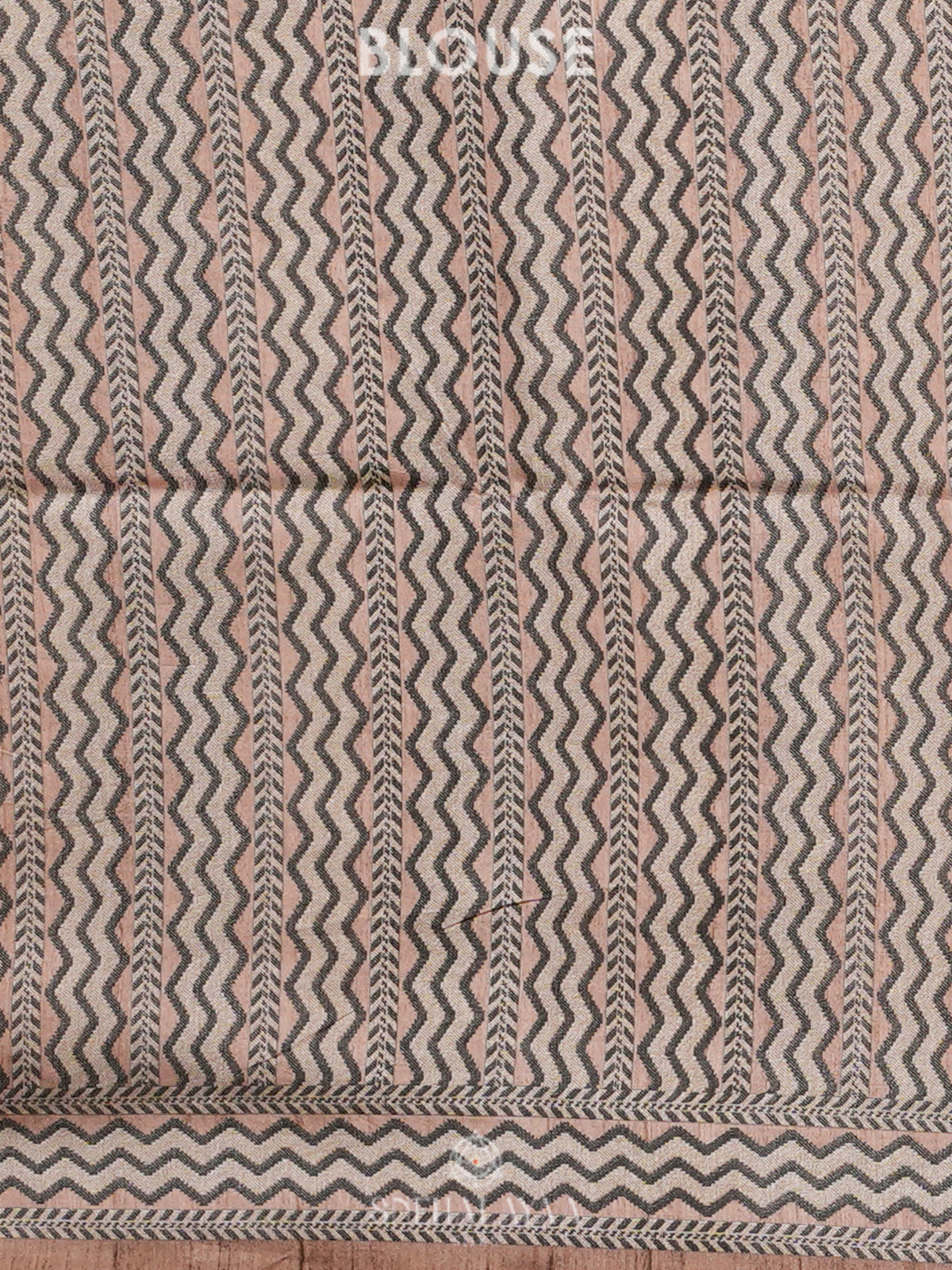 Orange Tussar Embroidery Saree