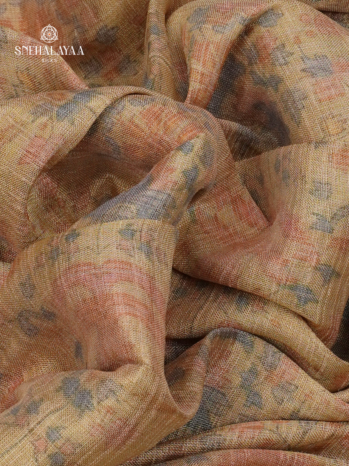 Beige Linen Tissue Saree