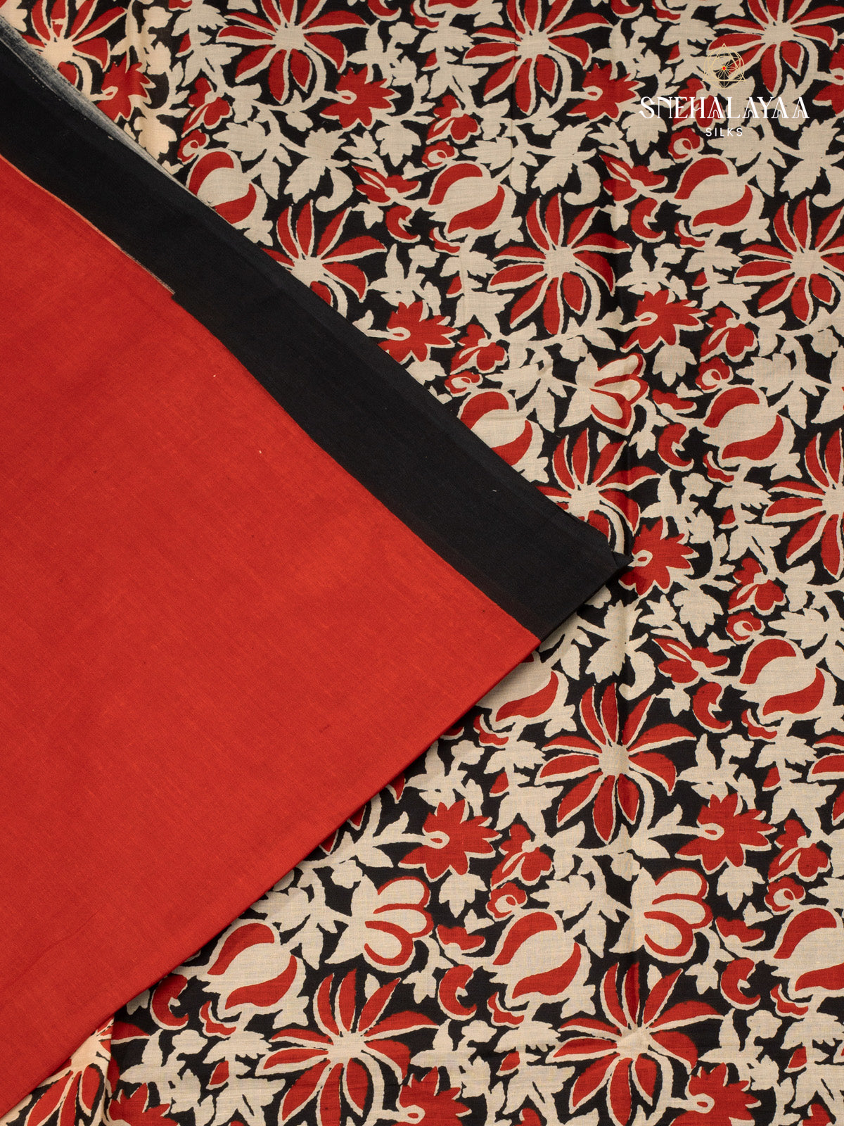 Red Jaipur Cotton Saree