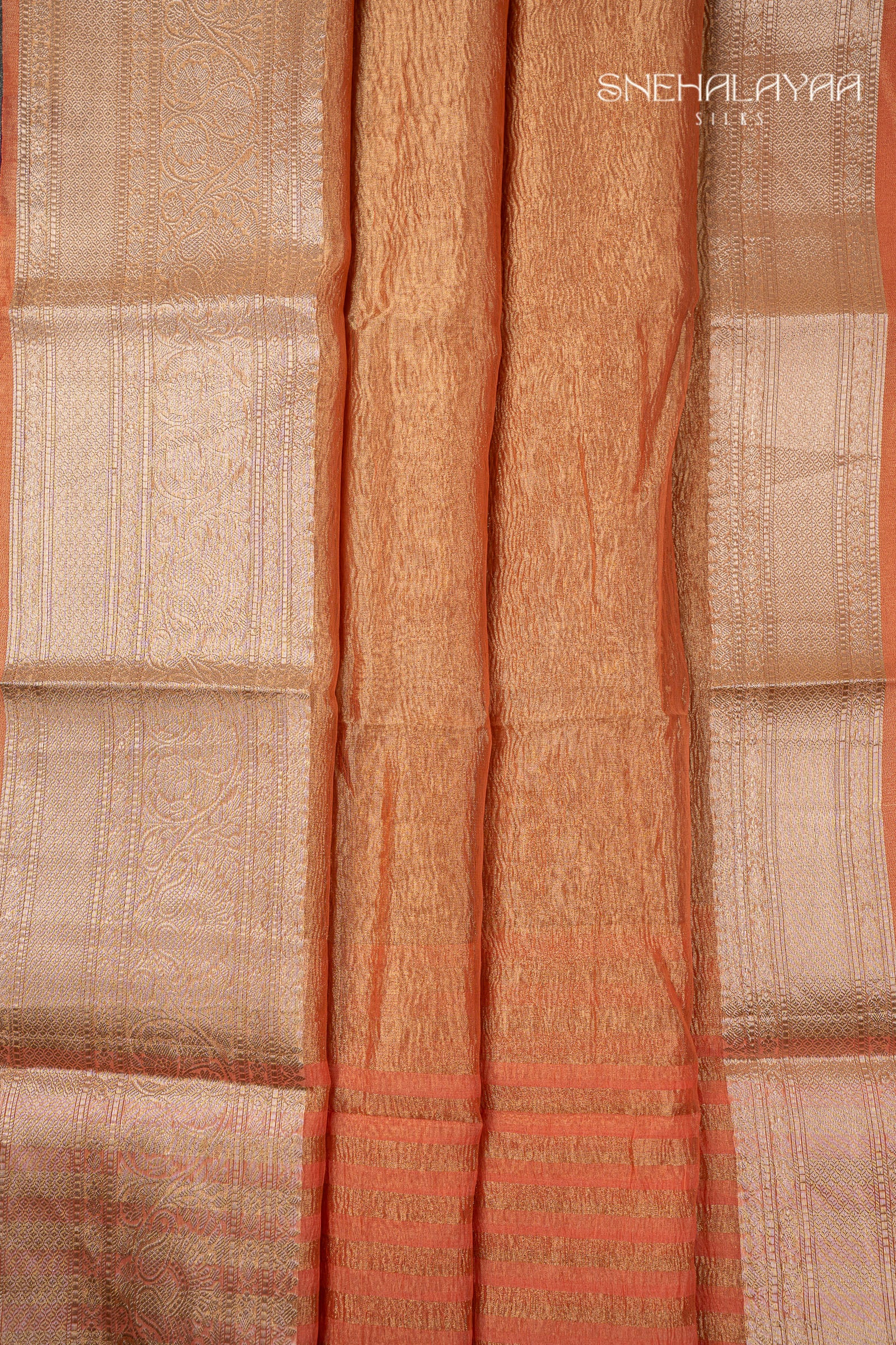 Orange Crush Tissue Saree