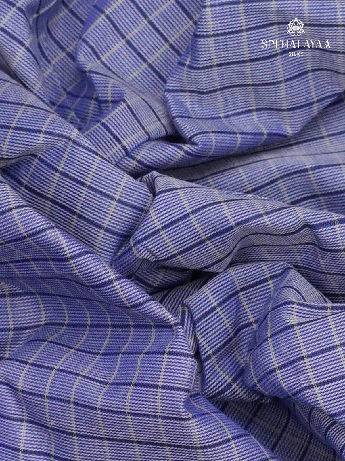 Periwinkle Blue Kanchi Cotton Saree