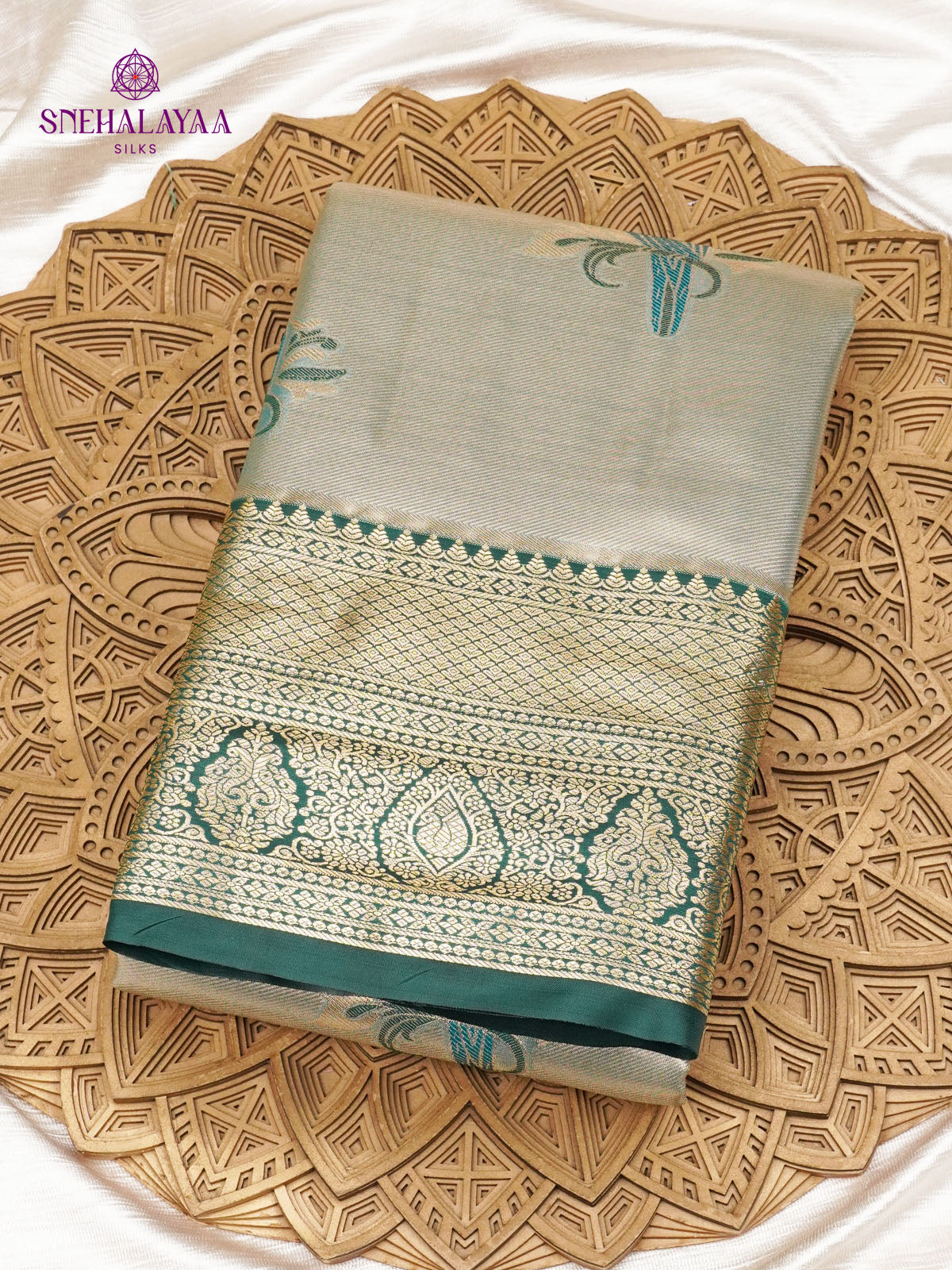 Turquoise Blue Art Silk Saree