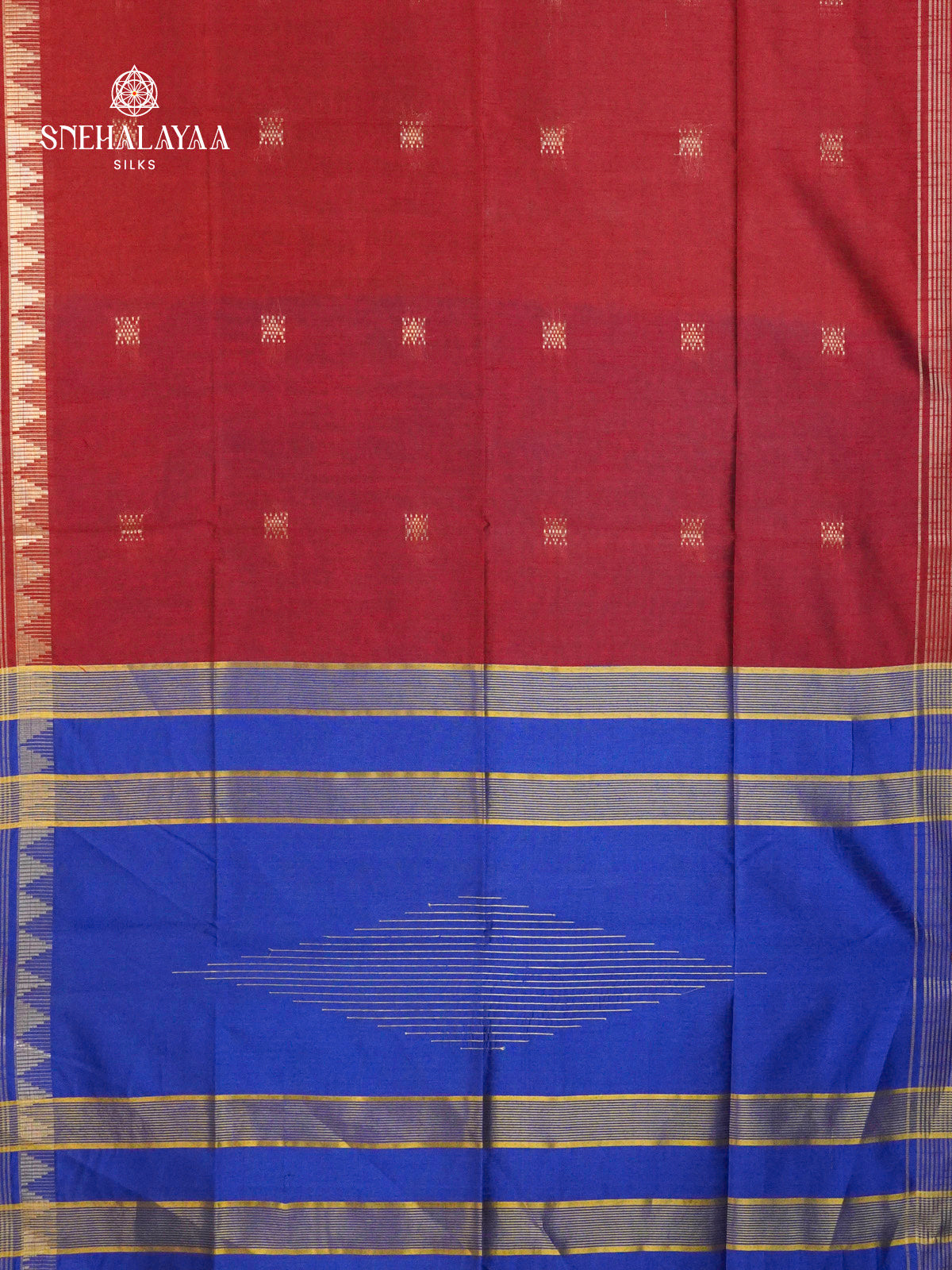Maroon Bamboo Silk Saree