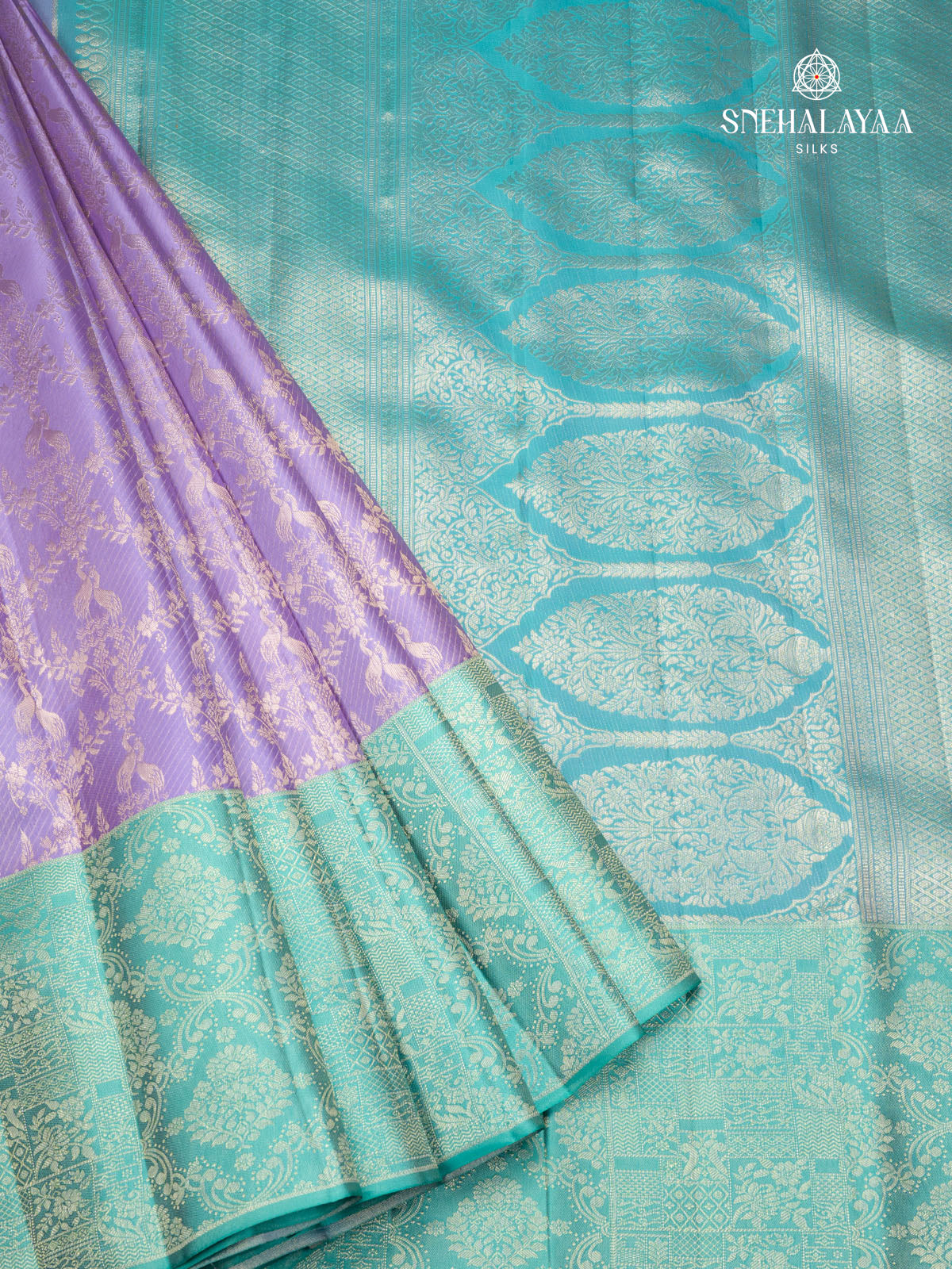 Lavender Kanjivaram Silk Saree