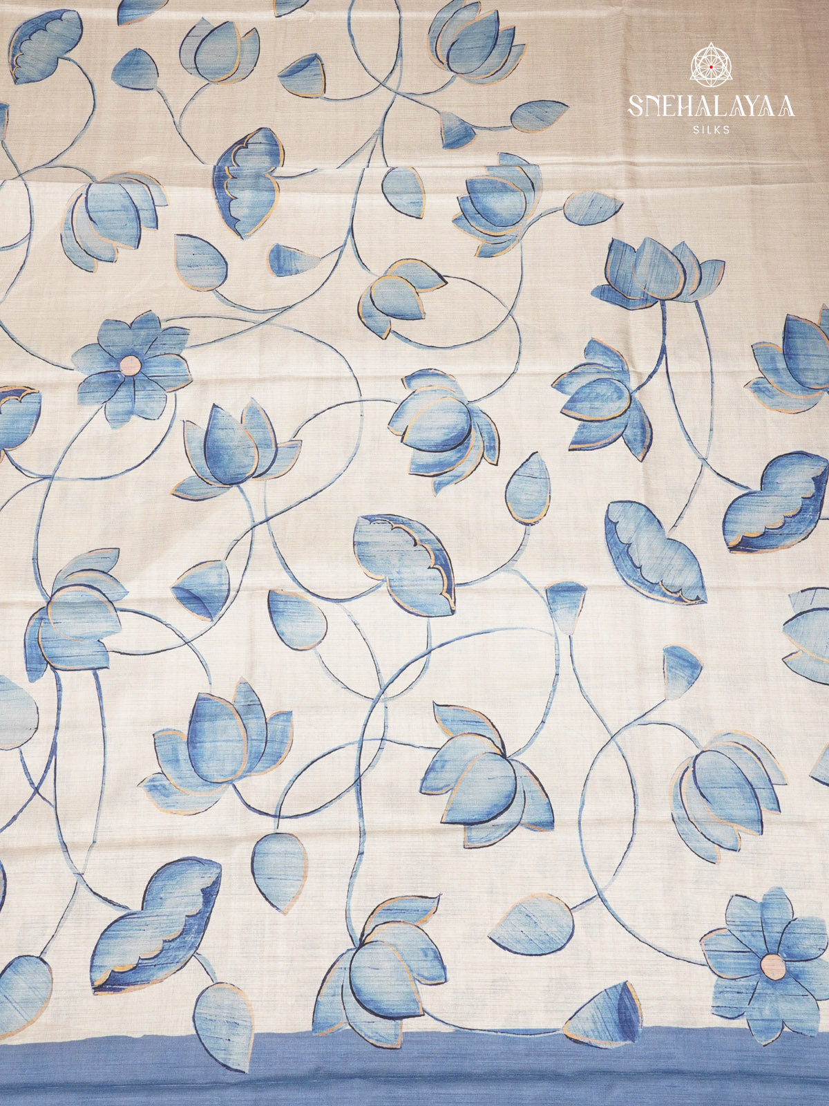 Off White Tussar Saree