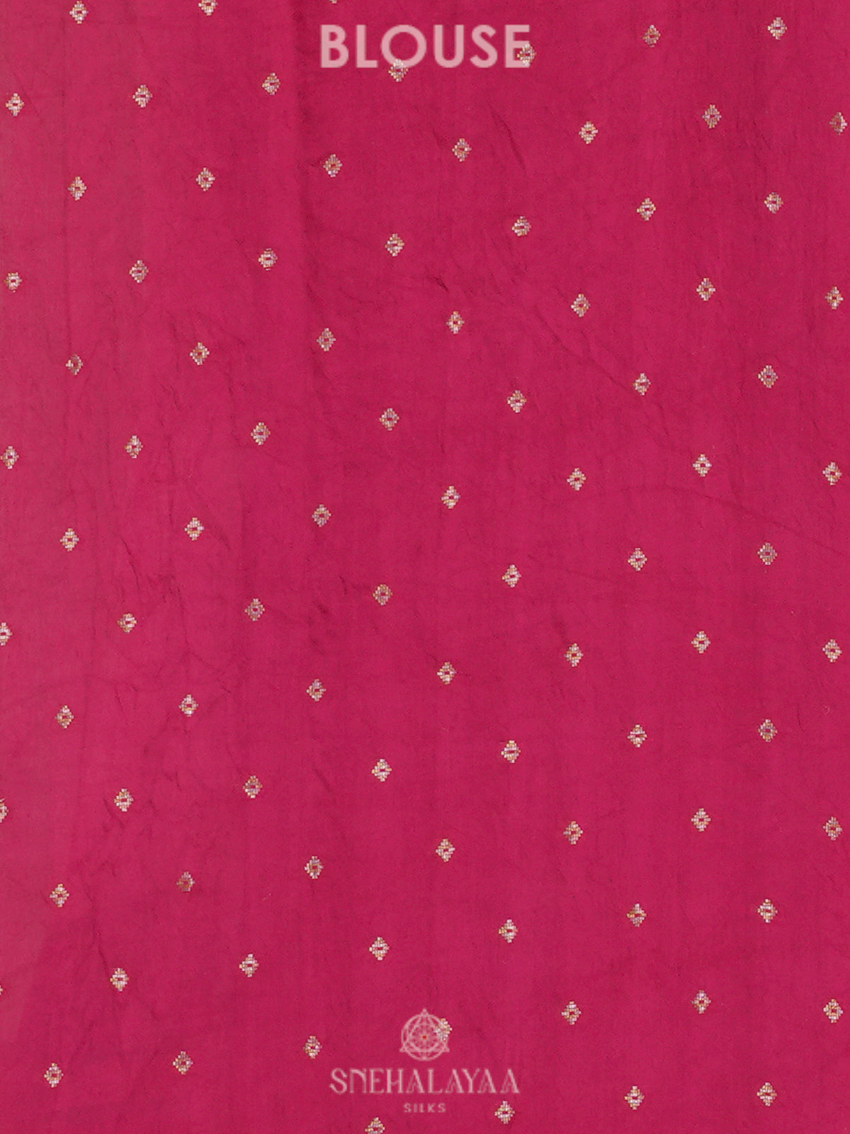 Cream Banaras Crepe Saree with Pink Border