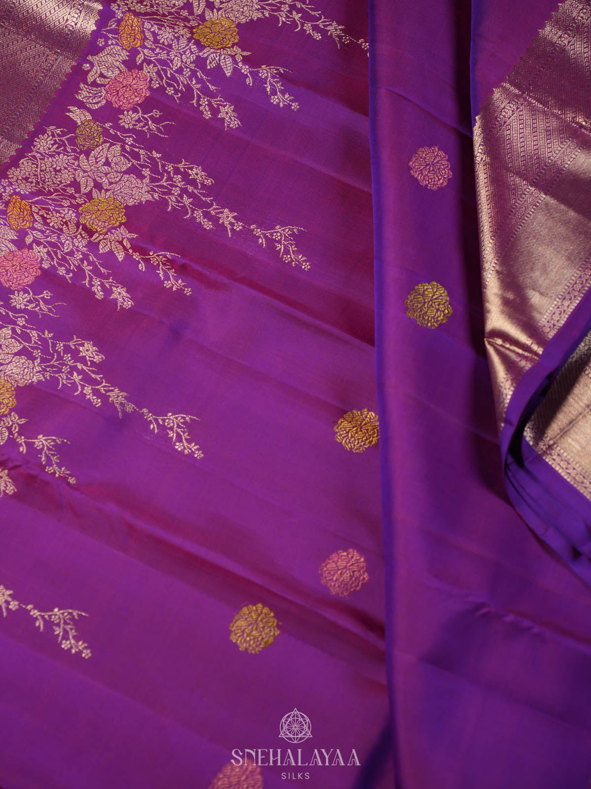 Purple Kanjivaram Silk Saree