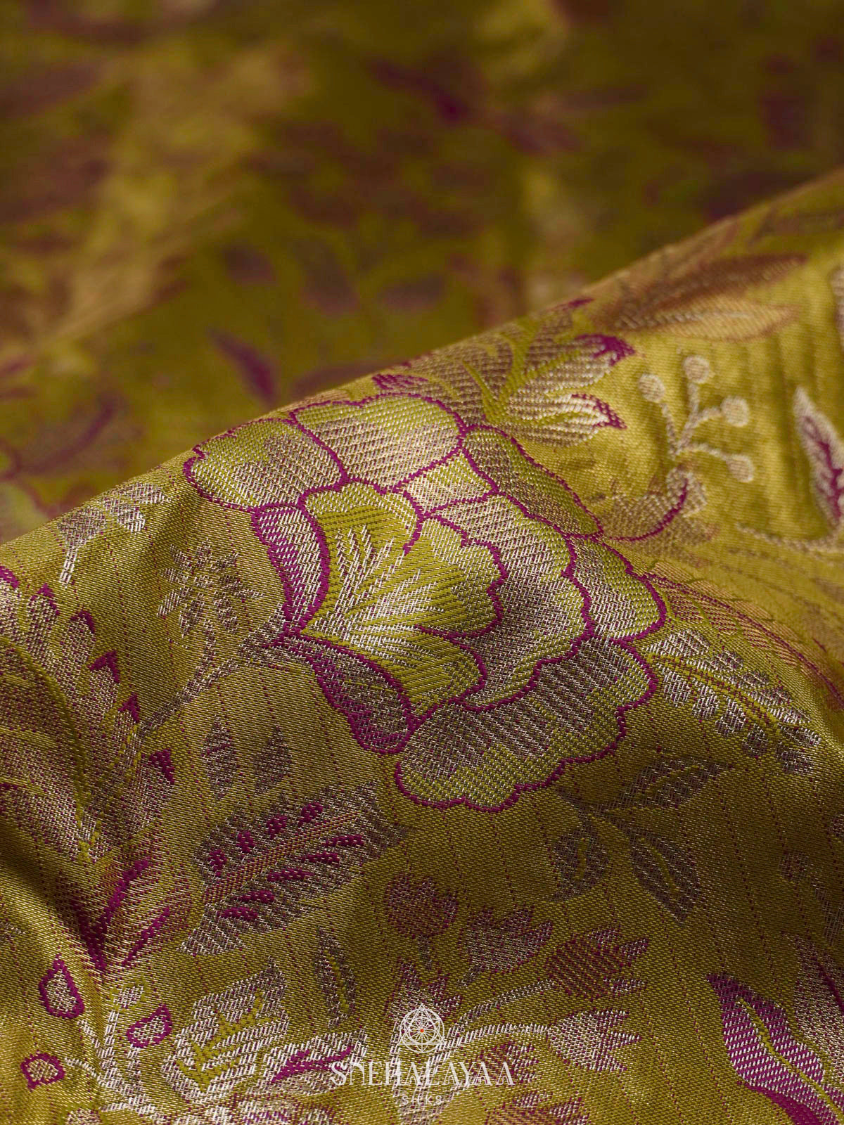 Yellow Art Silk Saree