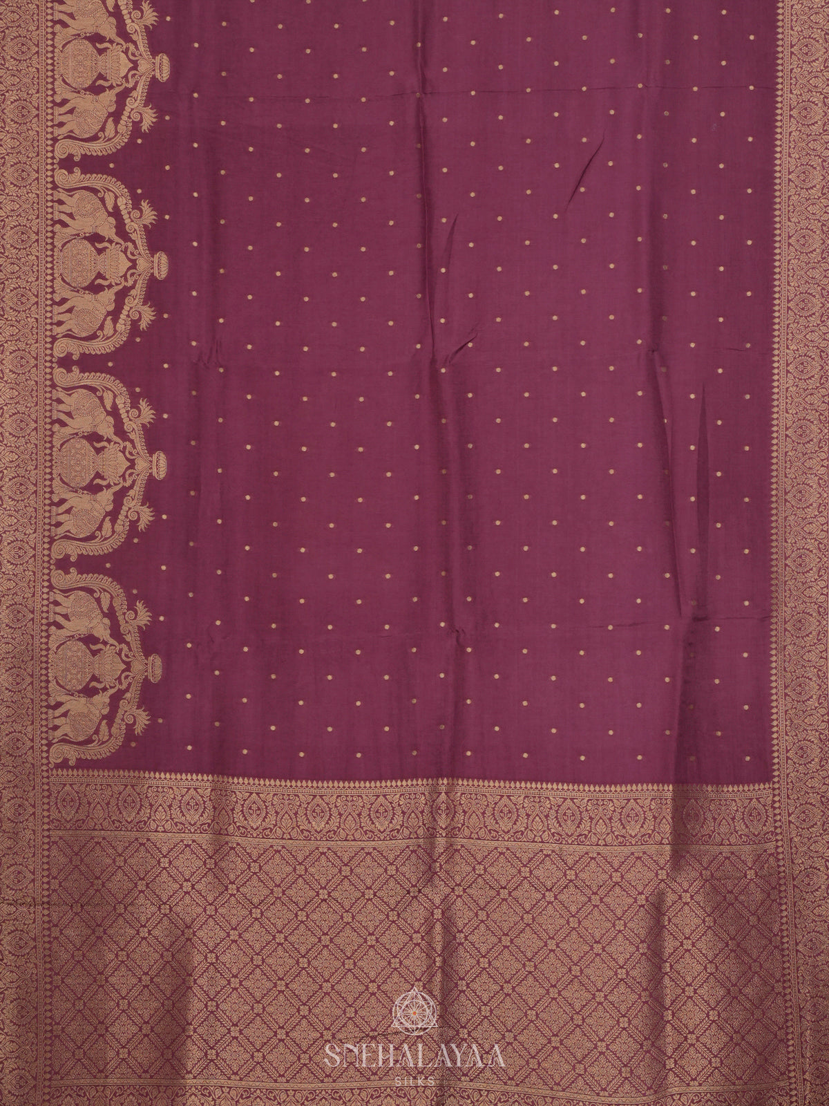 Plum Banaras Silk Saree