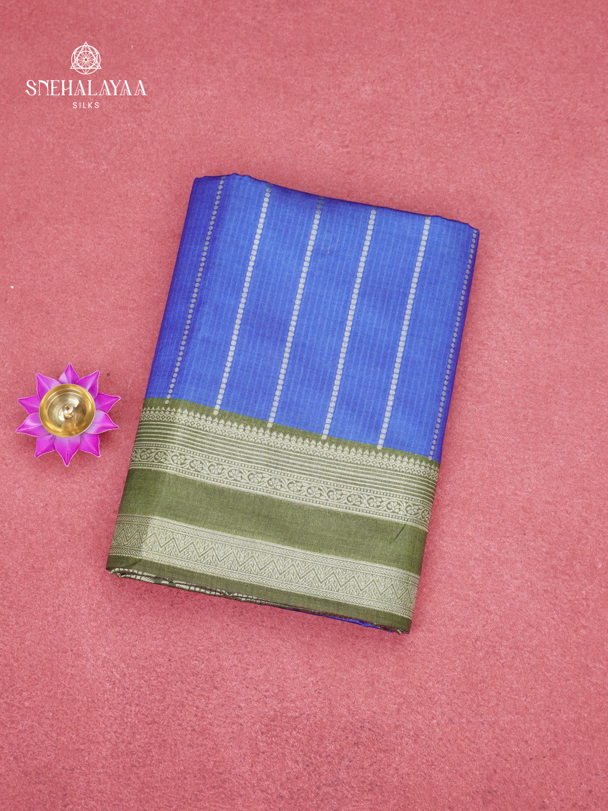 Rich Blue Jute Saree