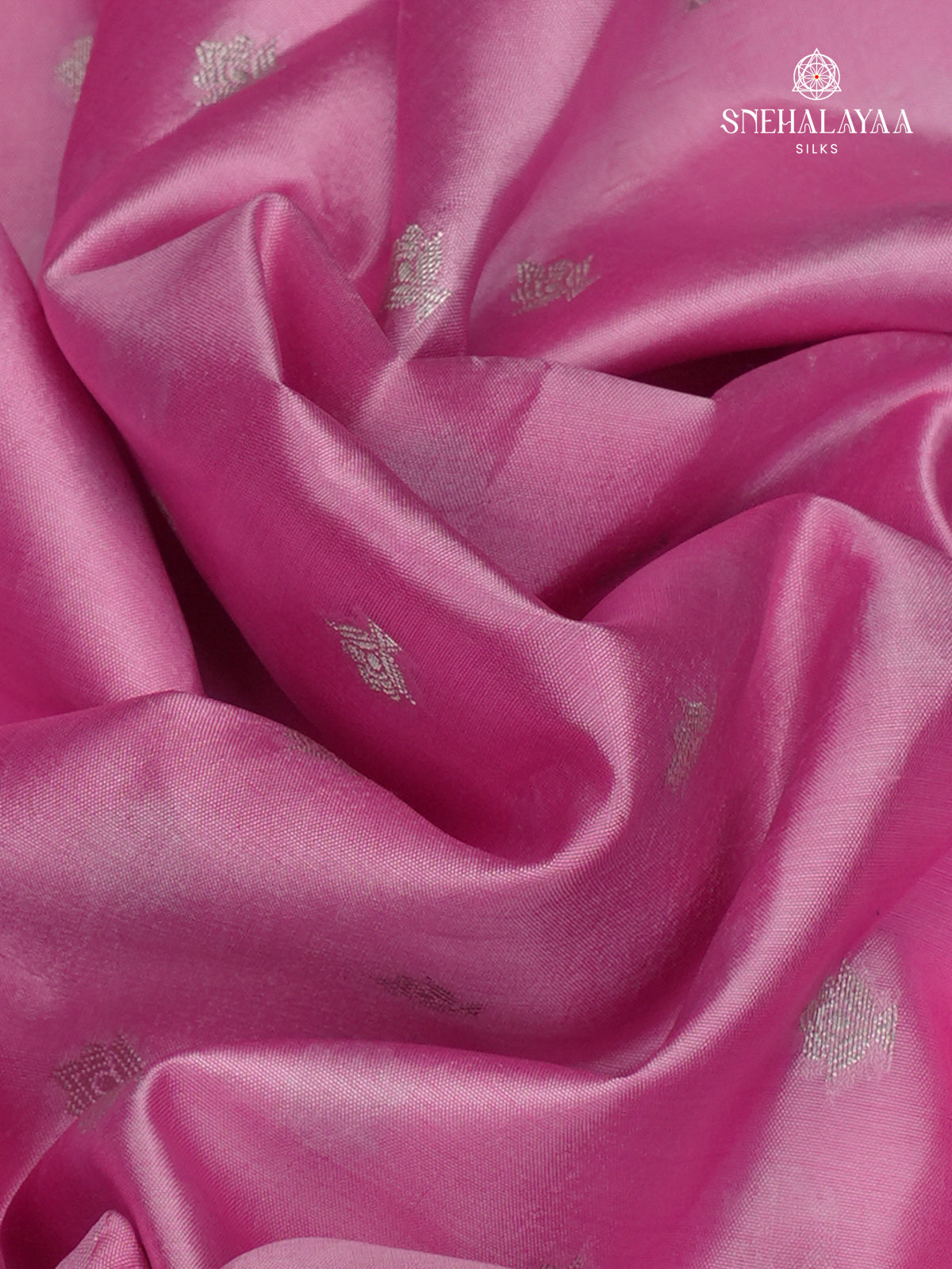 Pastel Pink Banaras Dupion Silk Saree