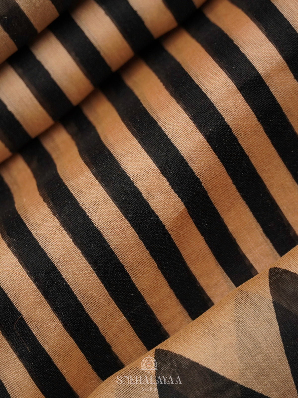 Beige Chanderi Saree