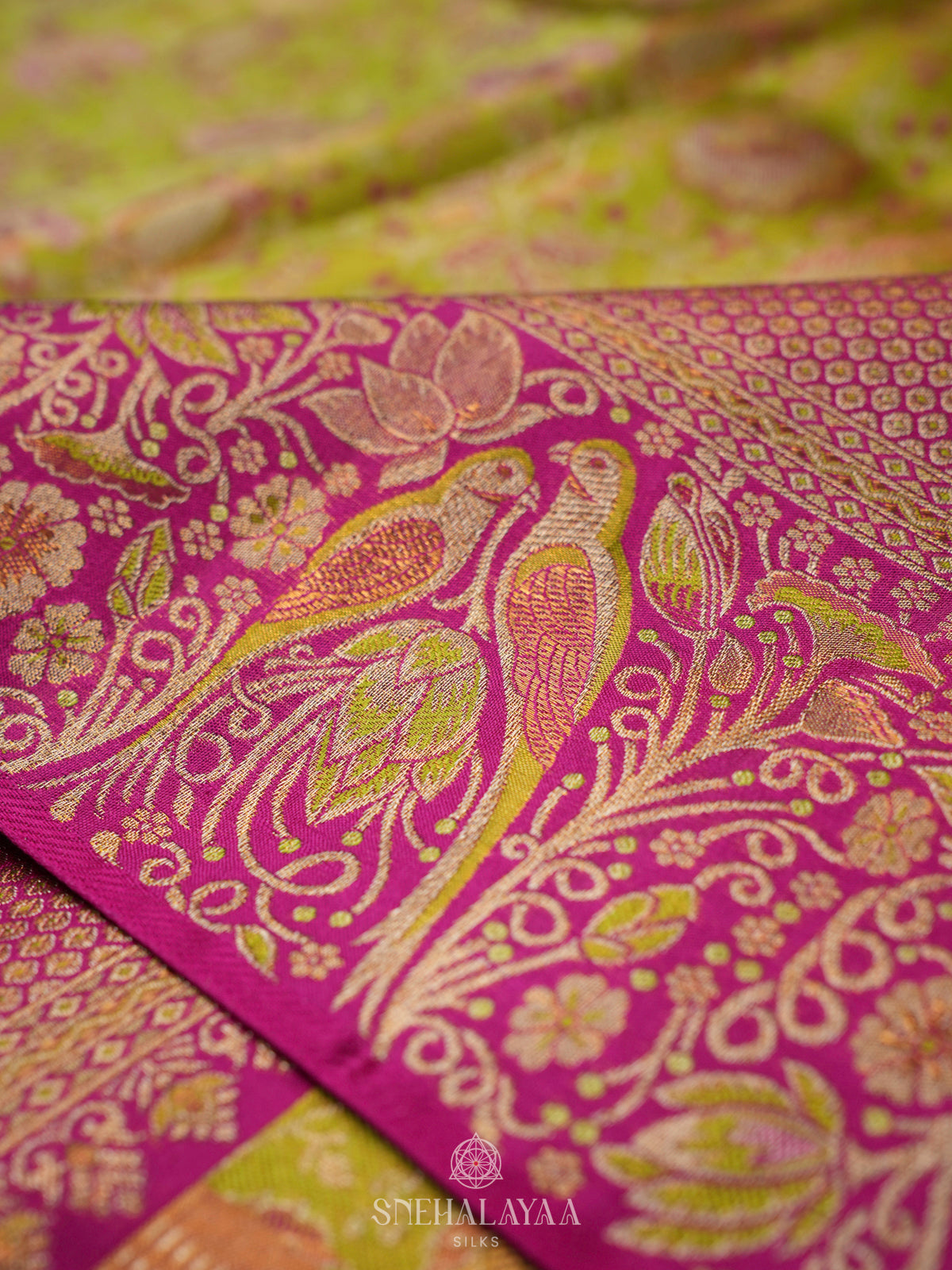 Pista Green Kanjivaram Silk Saree