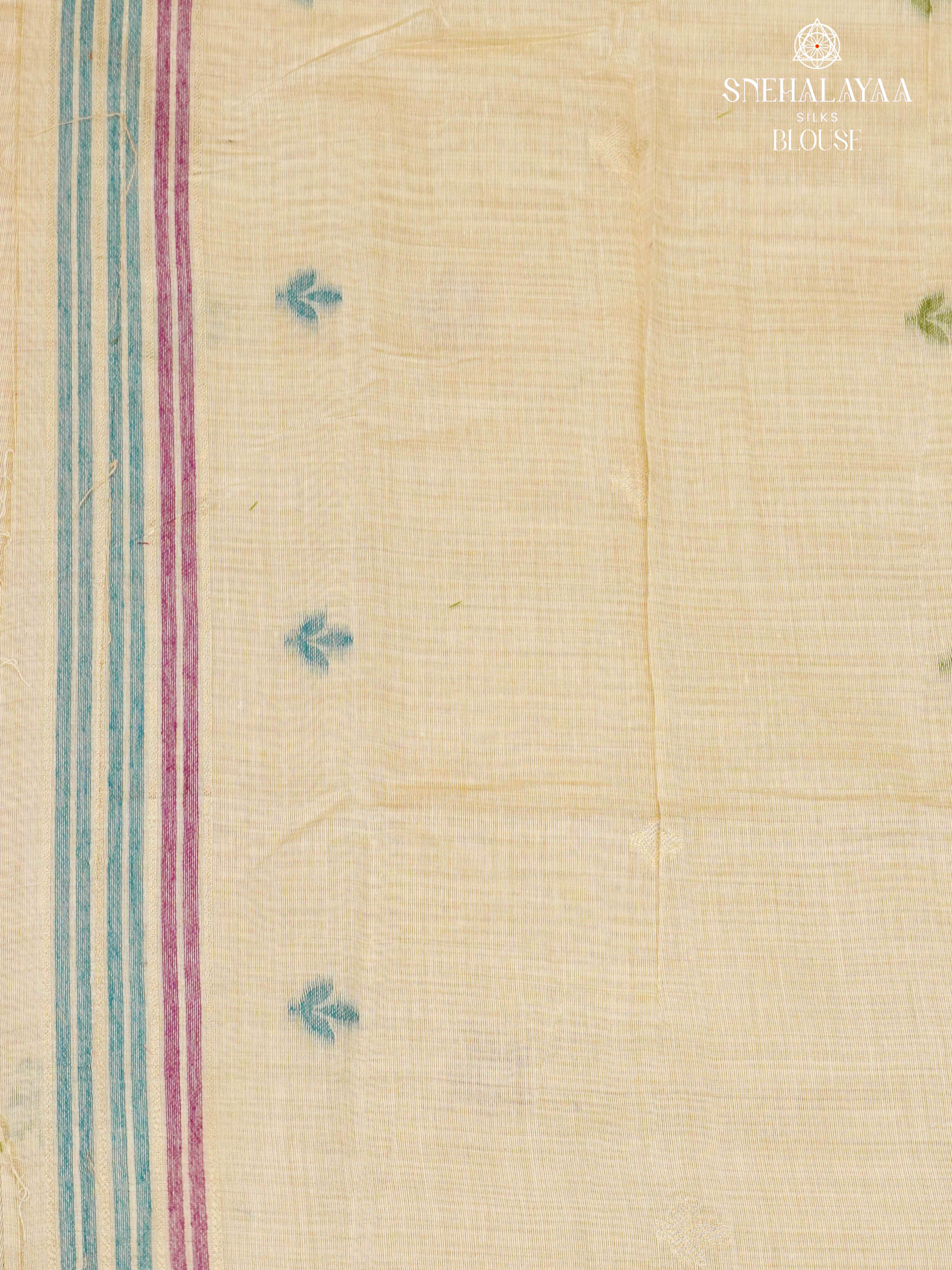 Cream Munga Cotton Saree