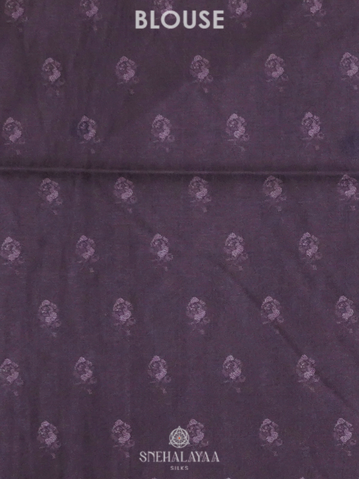 Purple Floral Printed Tussar Saree