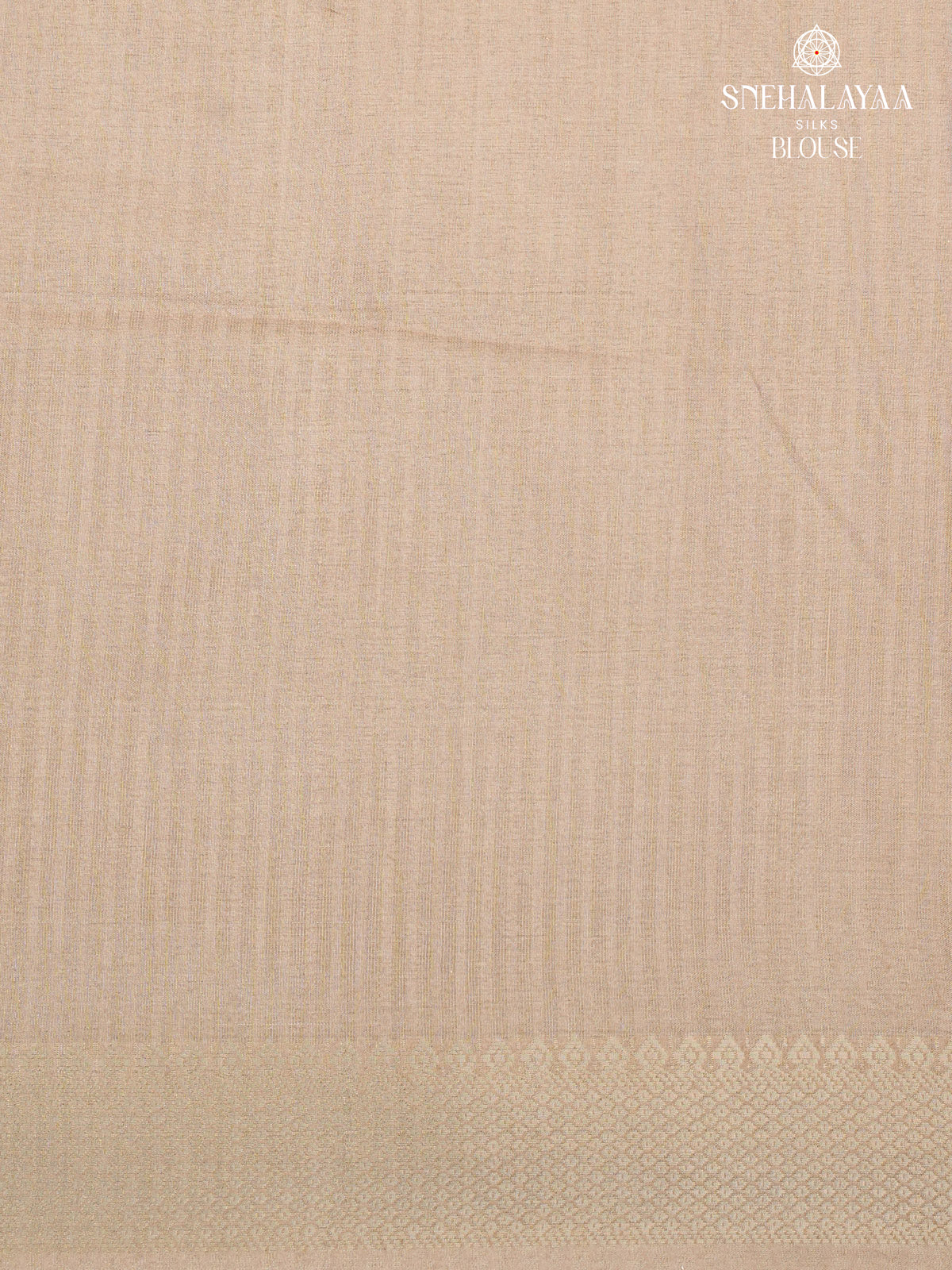 Beige Floral Printed Tussar Saree