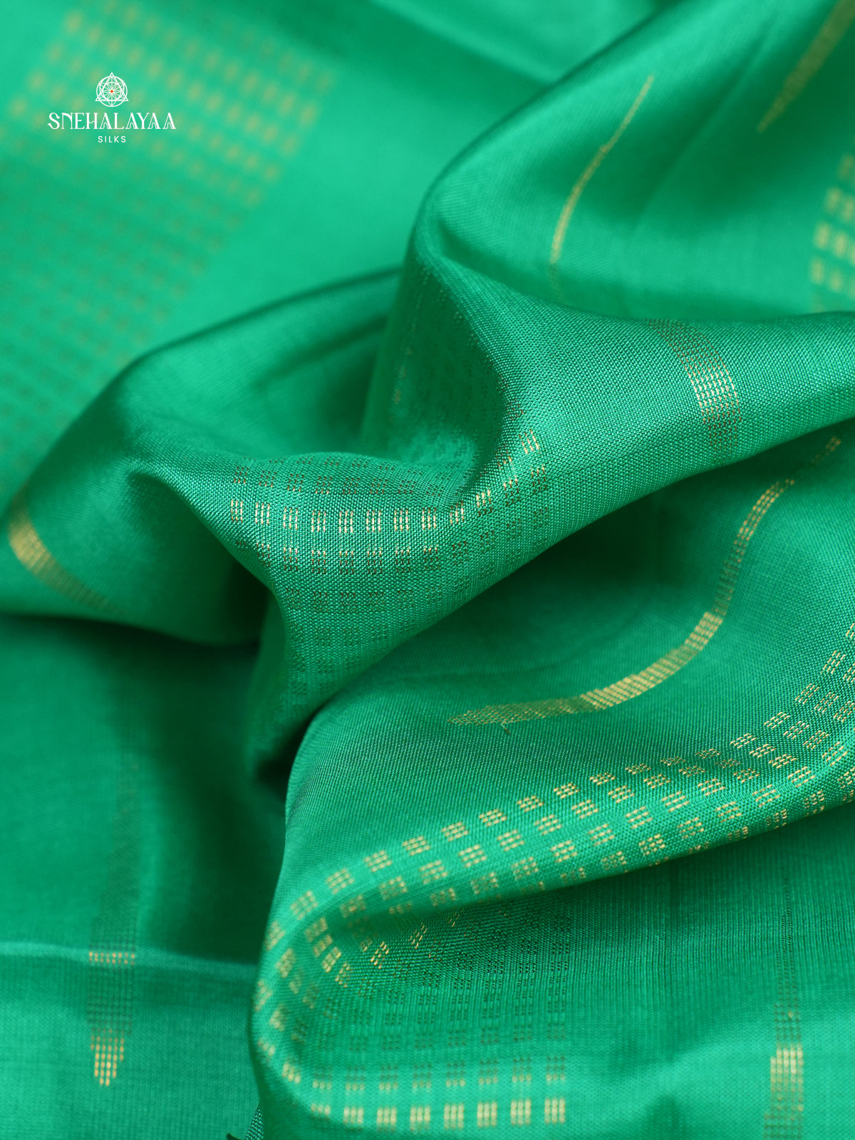 Parrot Green Borderless Kanjivaram Soft Silk Saree