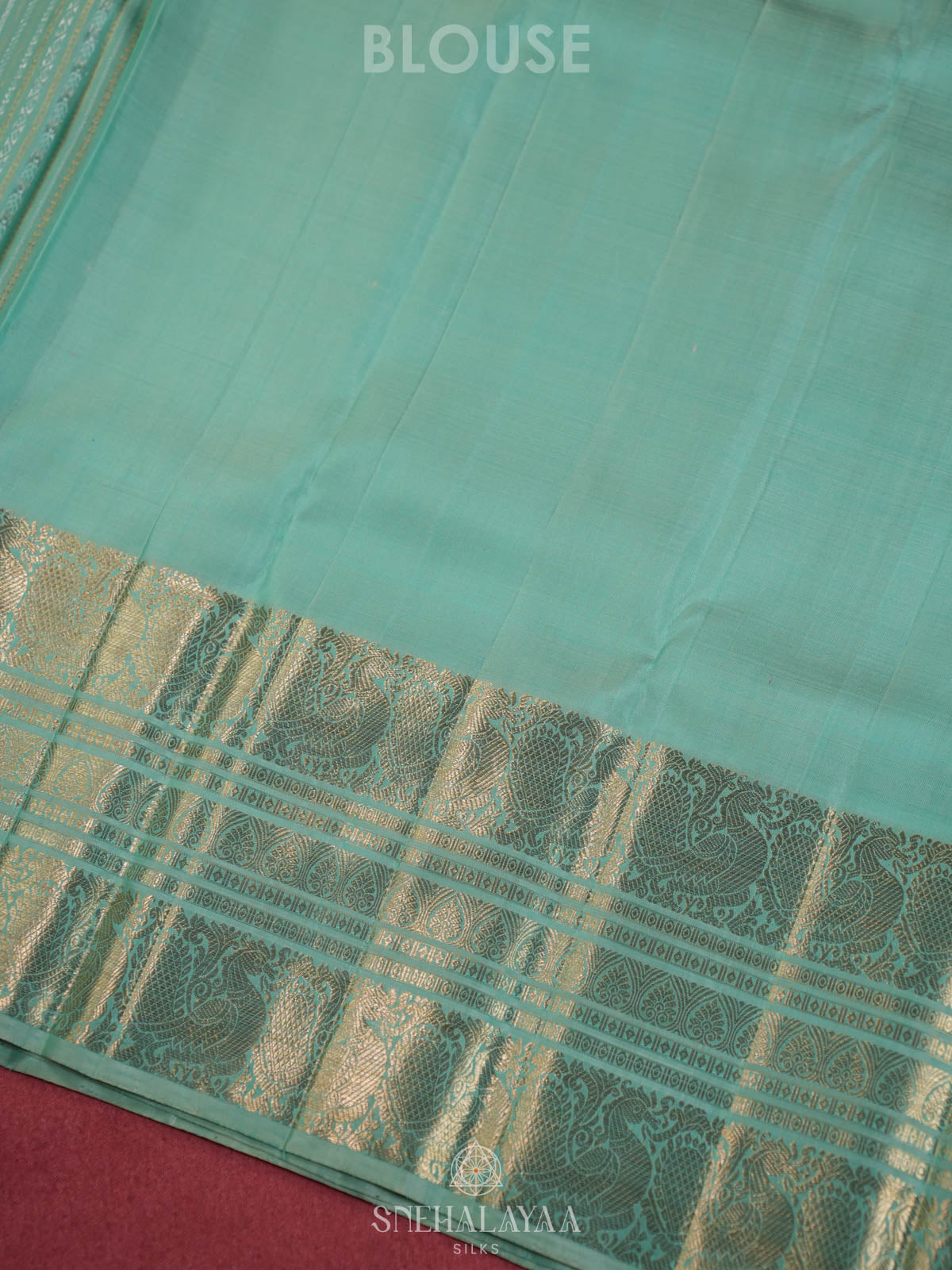 Seafoam Green Kanjivaram Silk Saree