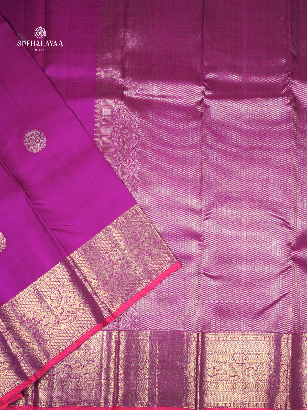 Magenta Purple Kanjivaram Silk Saree