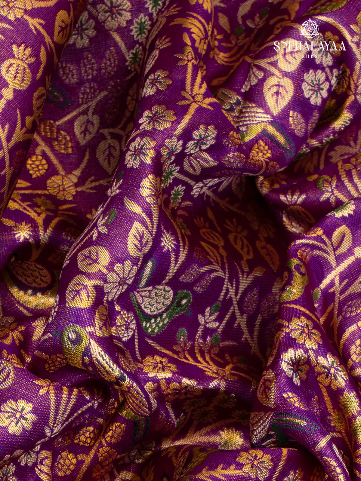 Purple Kanjivaram Silk Saree