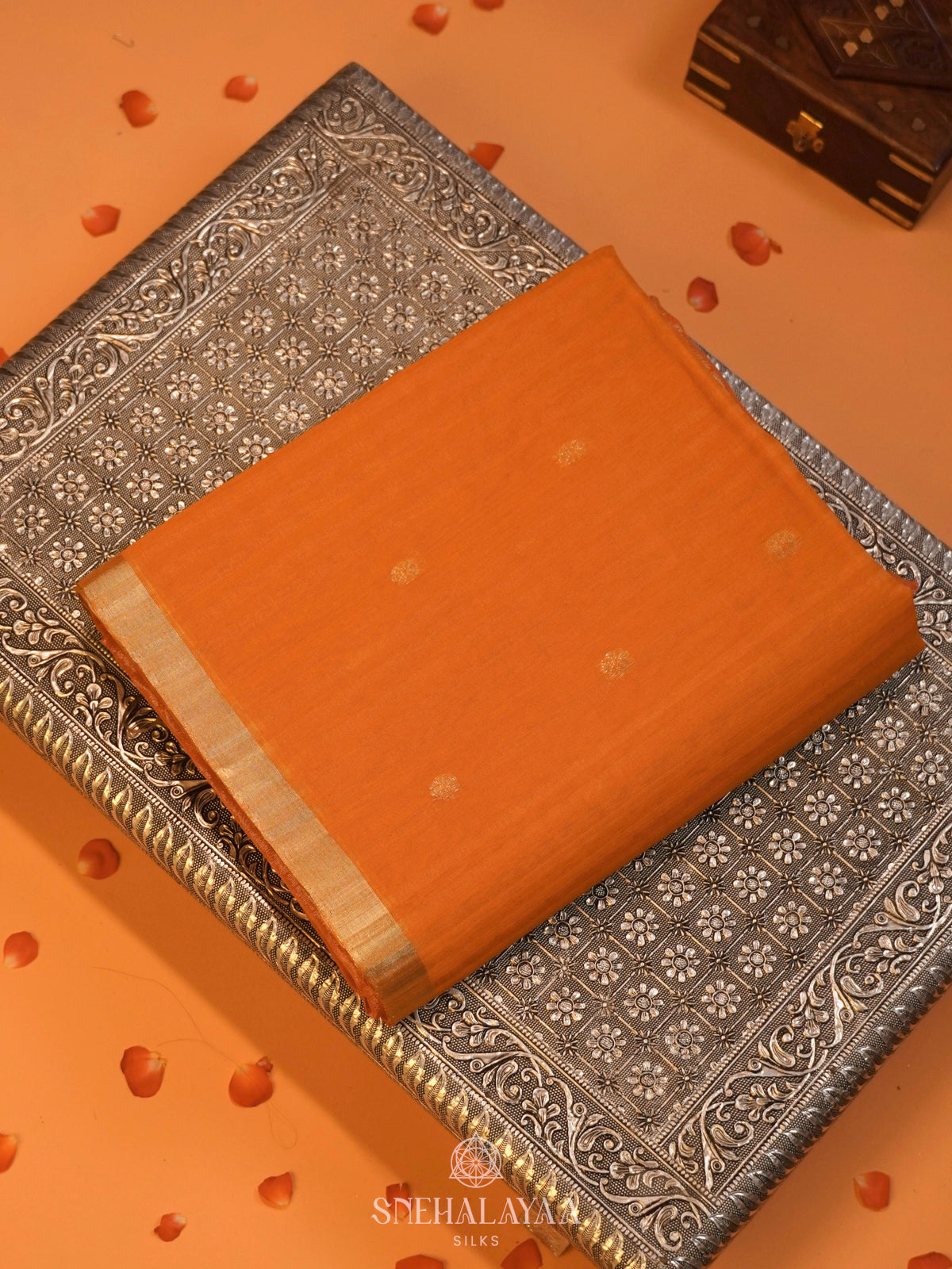 Mango Yellow Kora Silk Cotton Saree