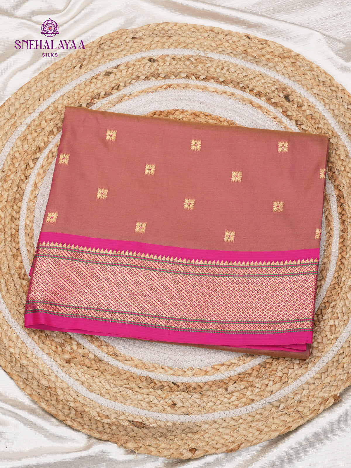 Onion Pink Banaras Paithani Saree