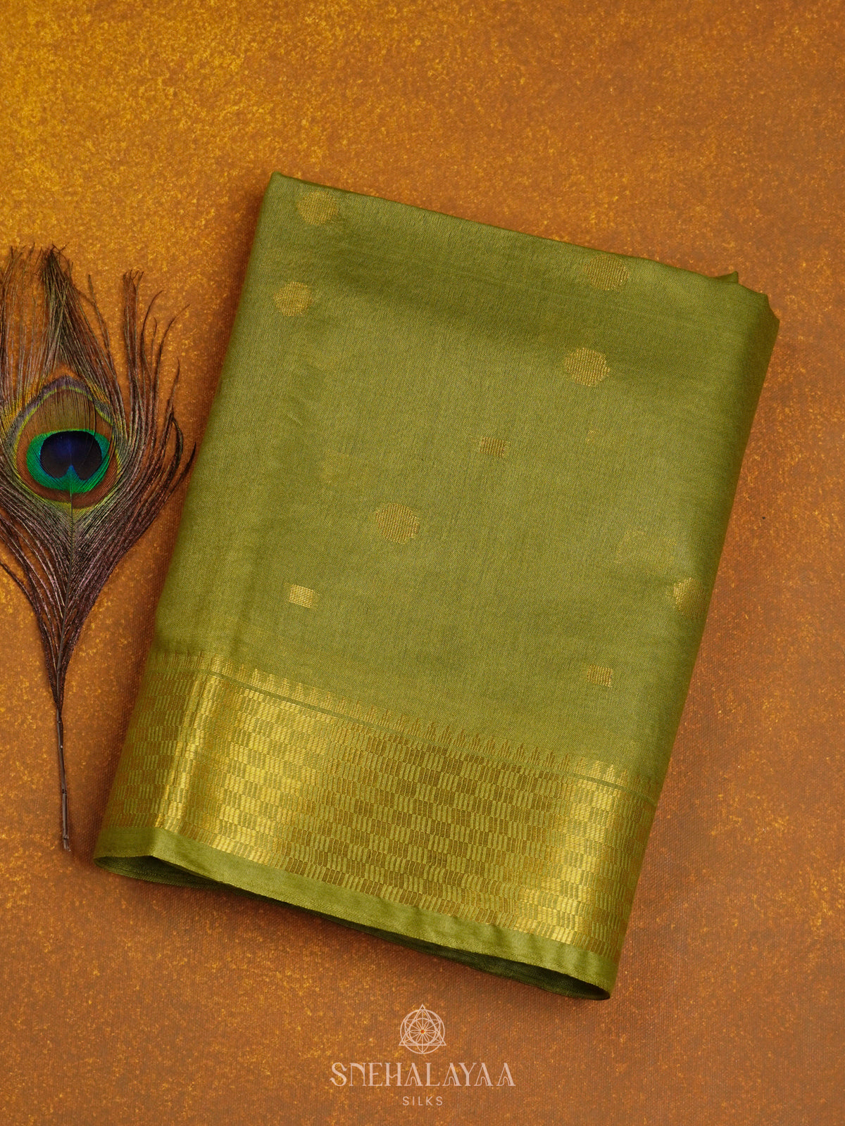 Green Bamboo Silk Saree