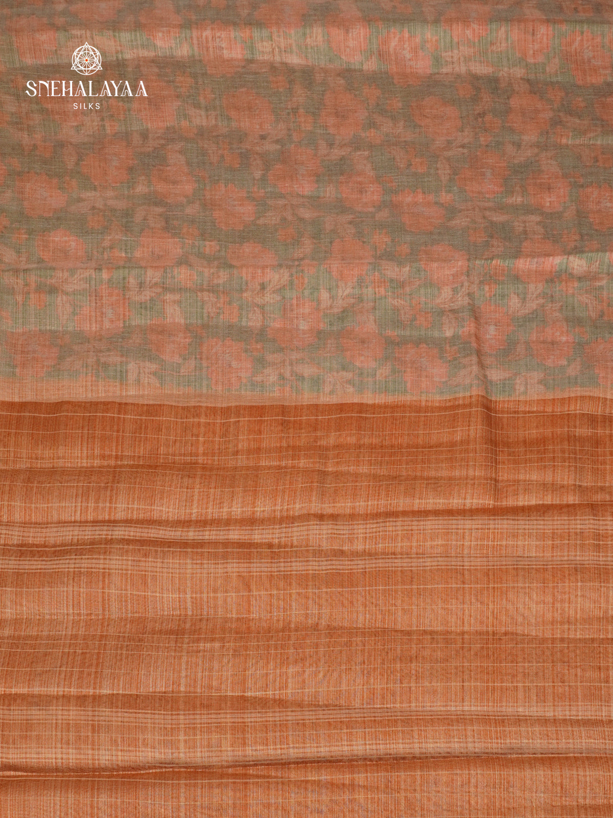 Sage Green Linen Tissue Saree