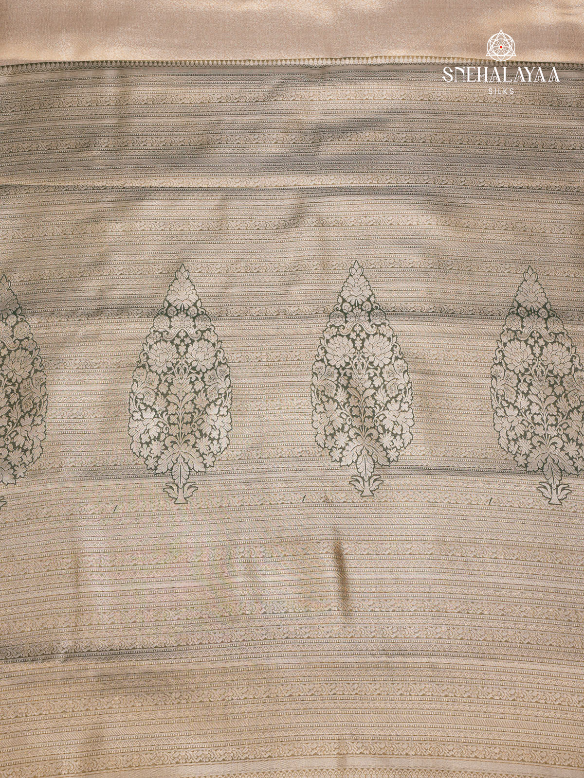 Cream Art Silk Saree