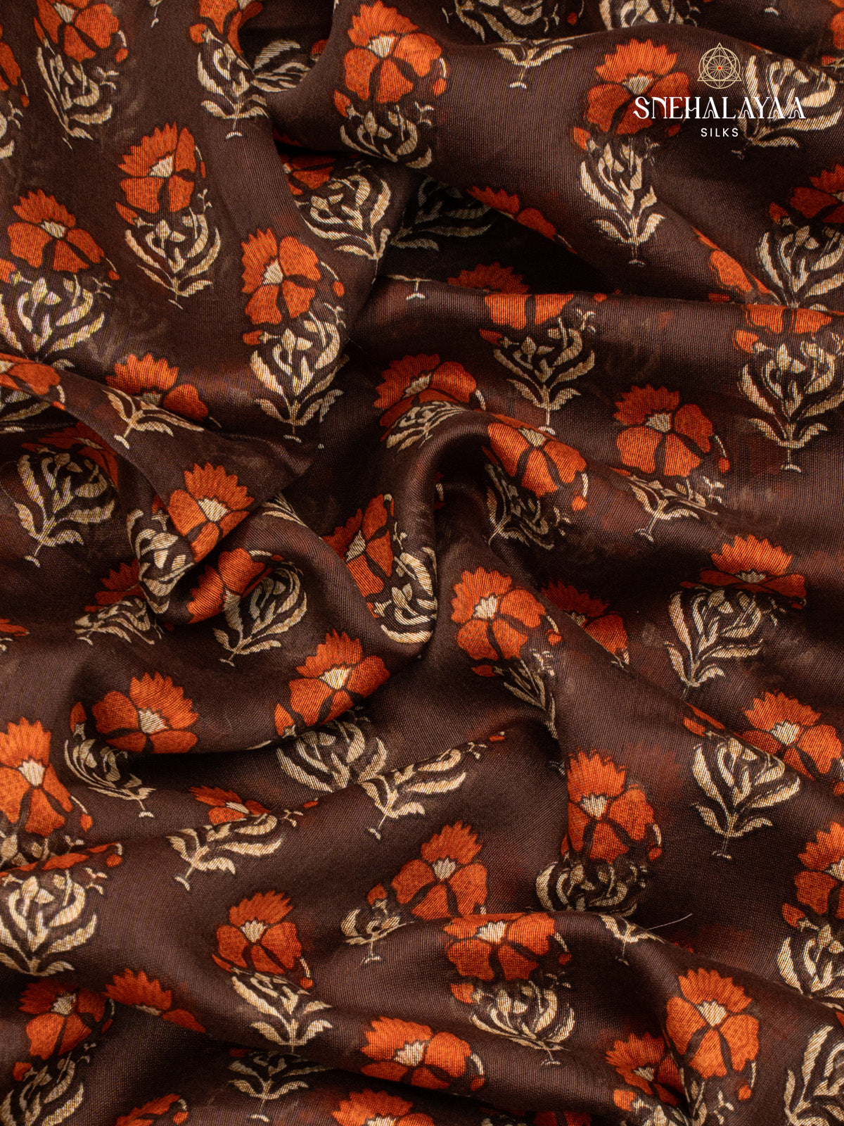 Brown Chanderi Saree