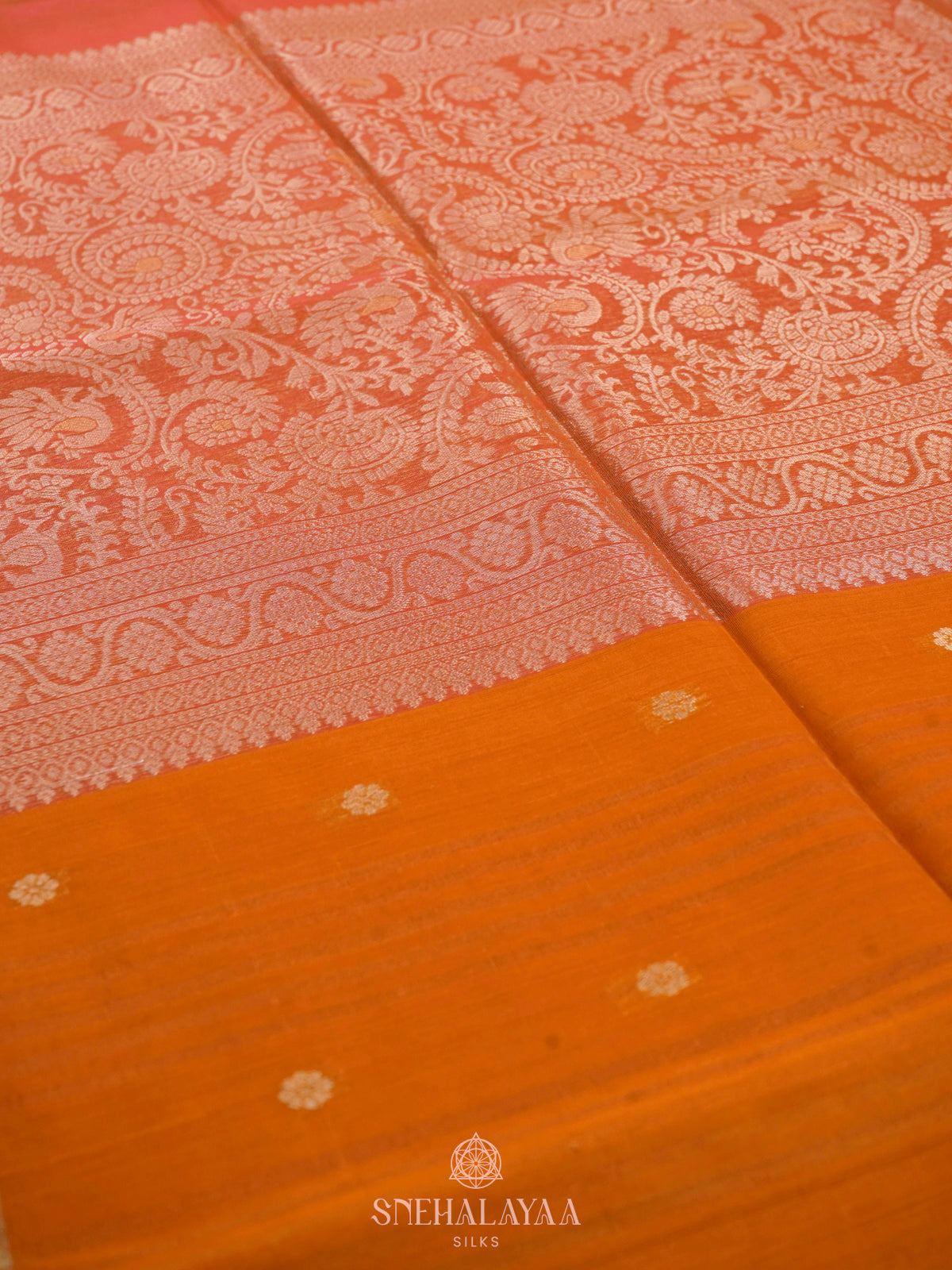 Mango Yellow Kora Silk Cotton Saree
