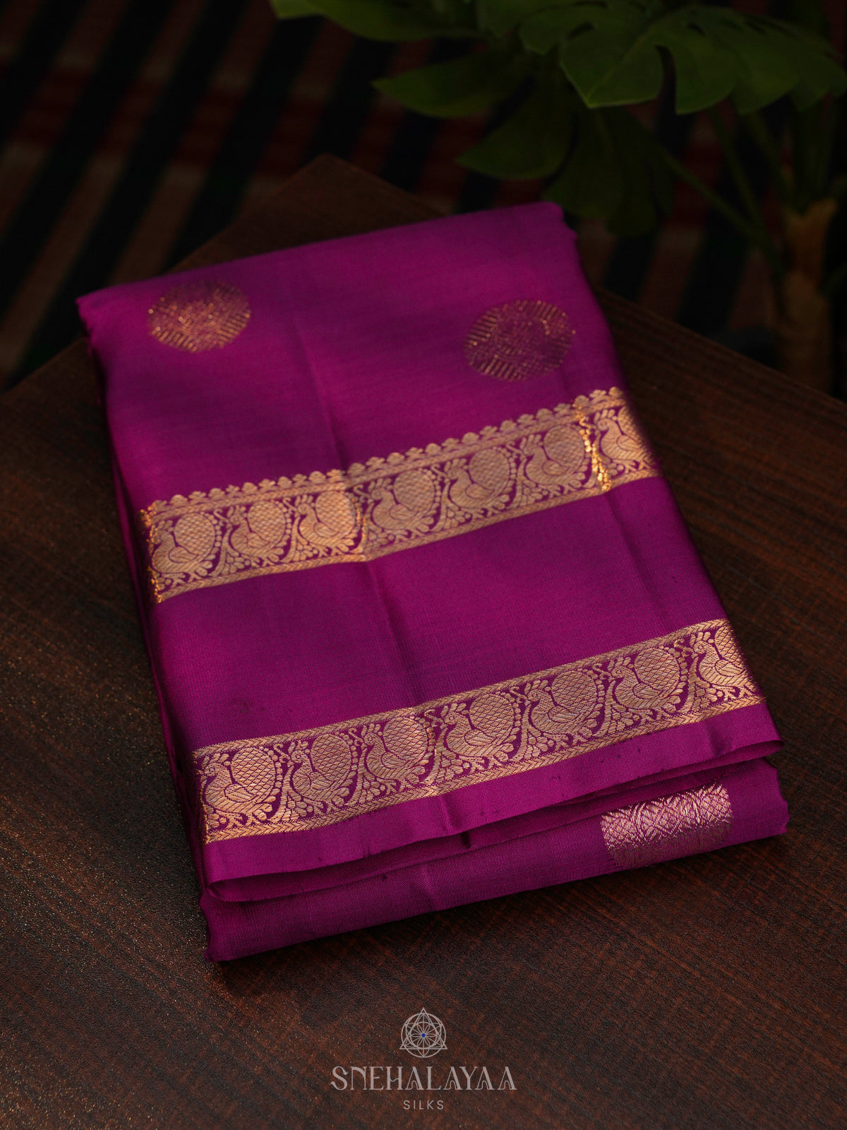 Magenta Kanjivaram Silk Saree