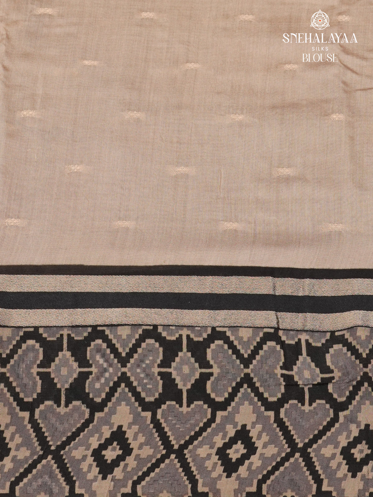 Beige Chanderi Saree