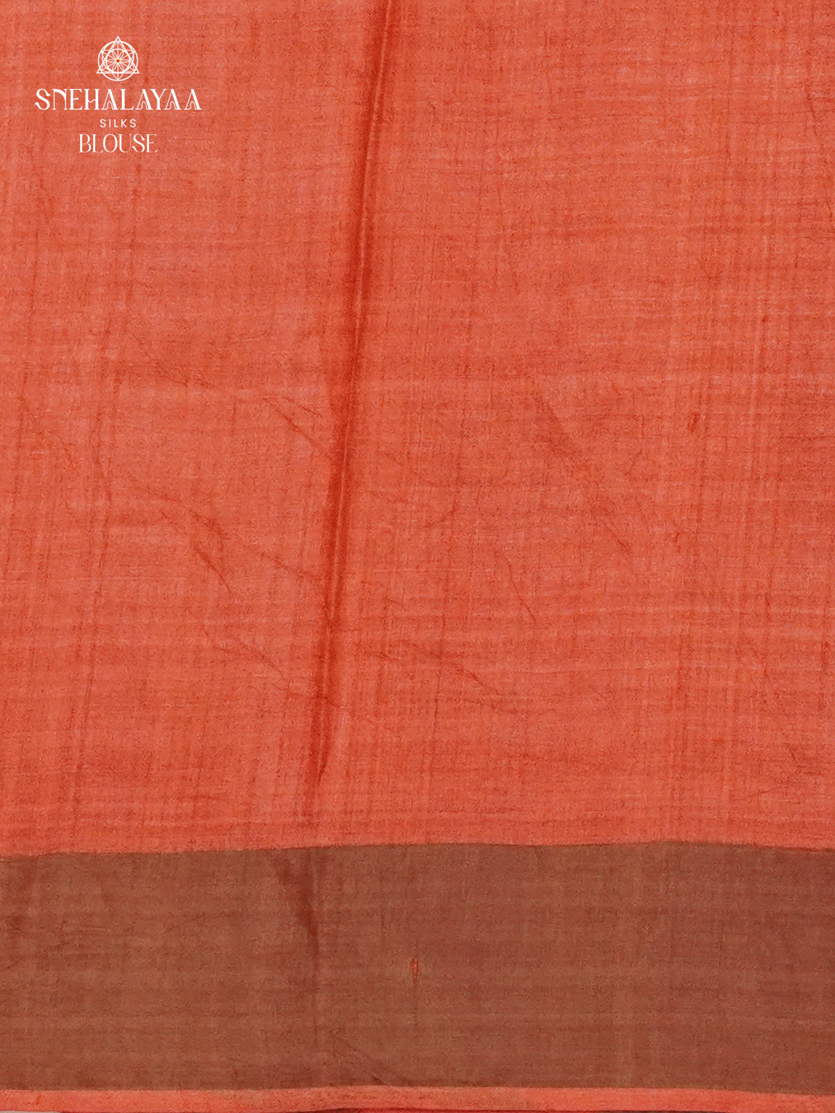 Rust Orange Tussar Saree