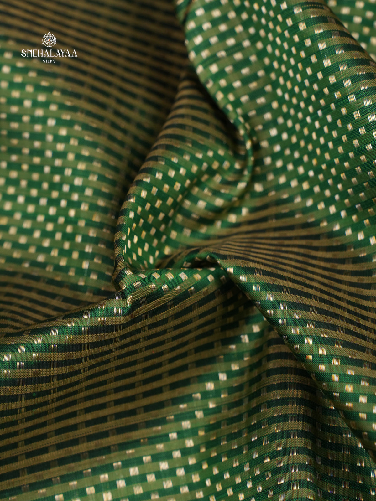 Bottle Green Kanjivaram Silk Saree
