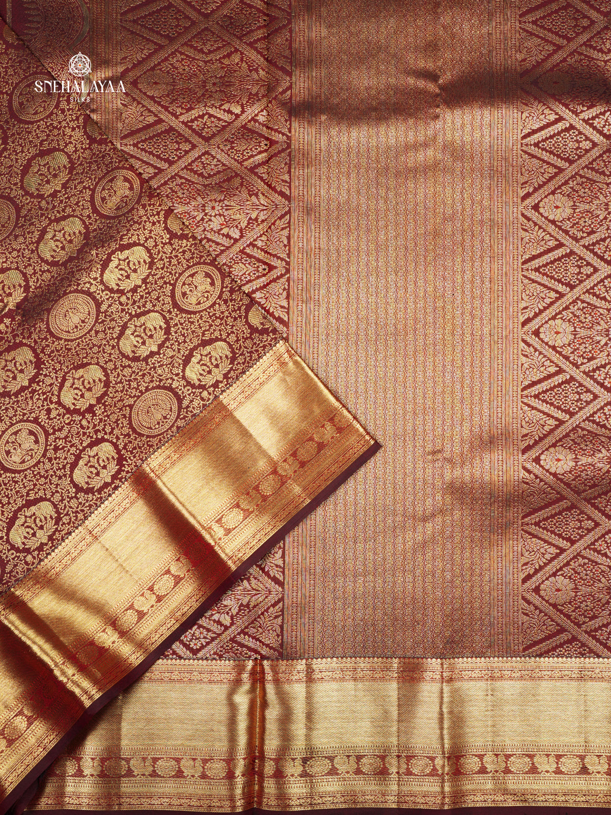 Maroon Kanjivaram Silk Saree