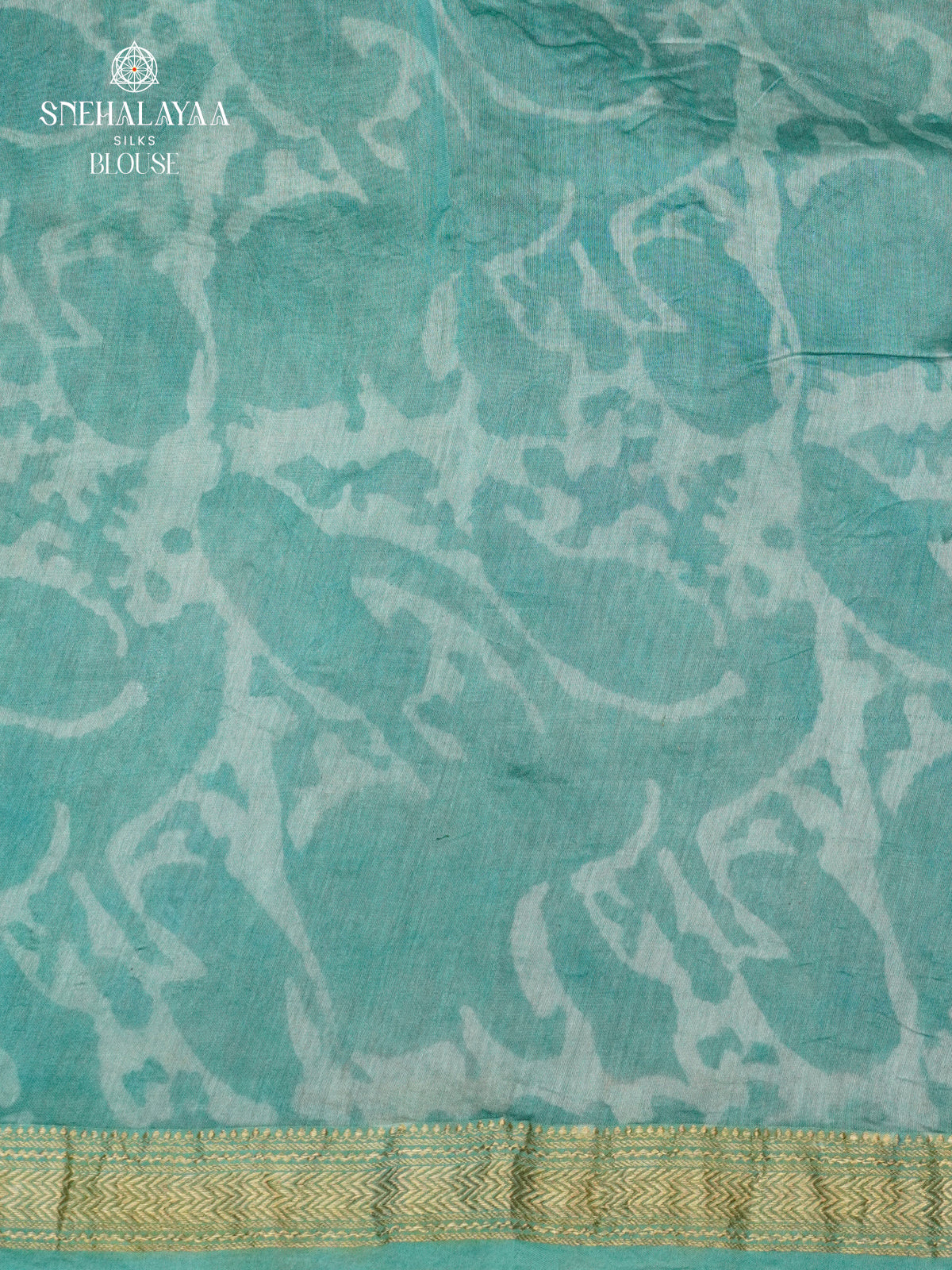 Ice Blue Chanderi Saree