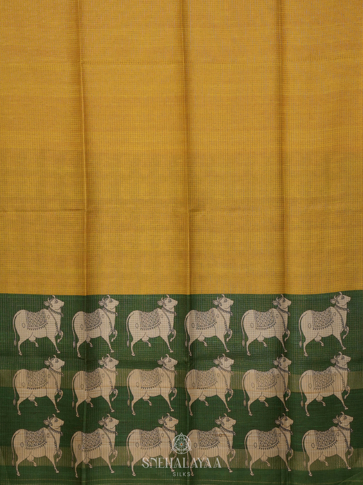 Yellow Tussar Saree