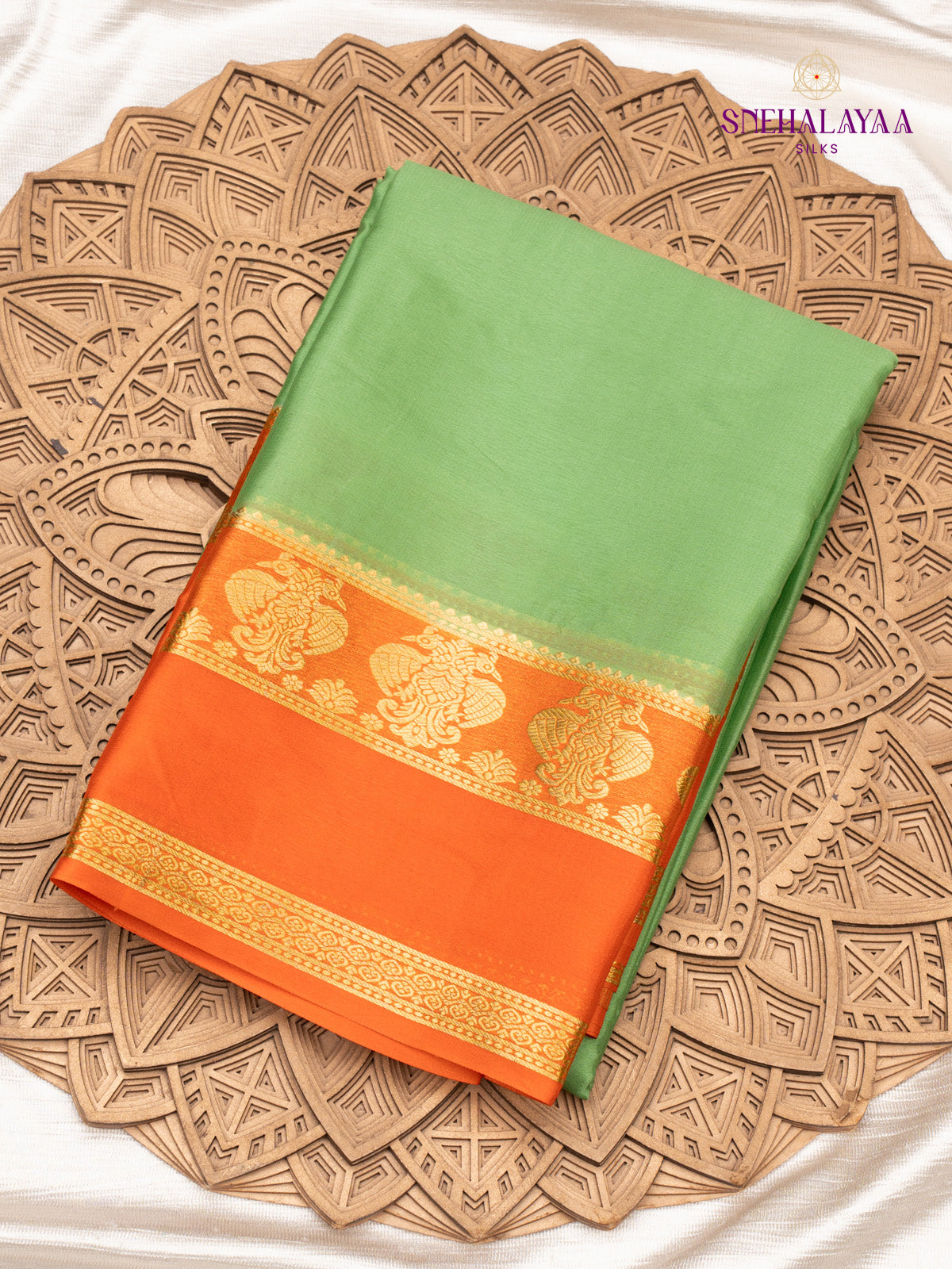 Green Mysore Silk Saree