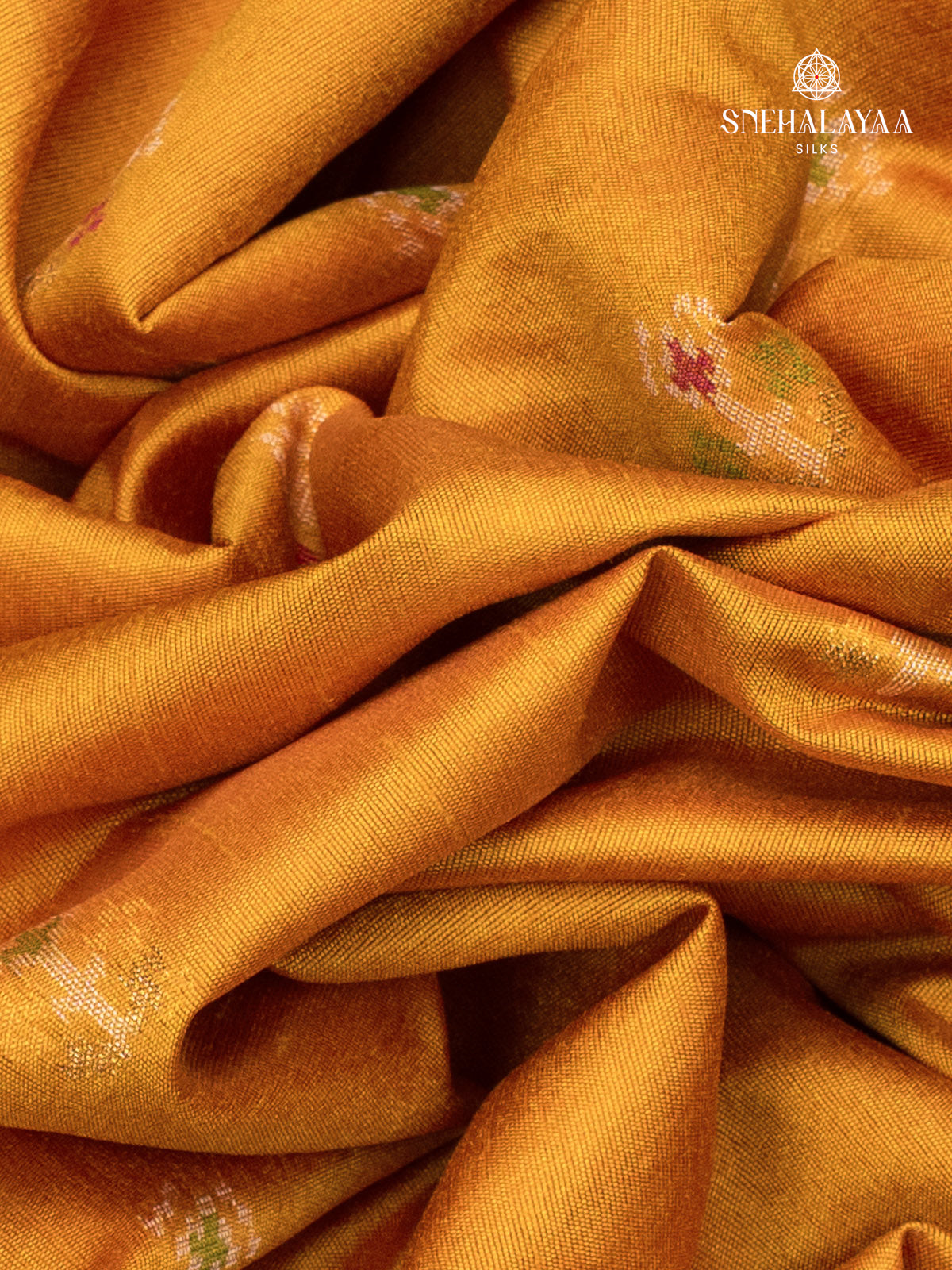 Yellow Ikat Silk Saree